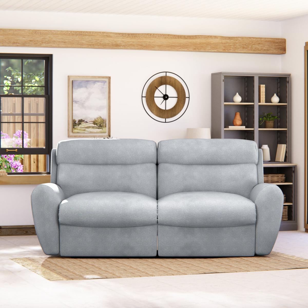 Wareham 3 Seater Manual Recliner Sofa Sky – image 3