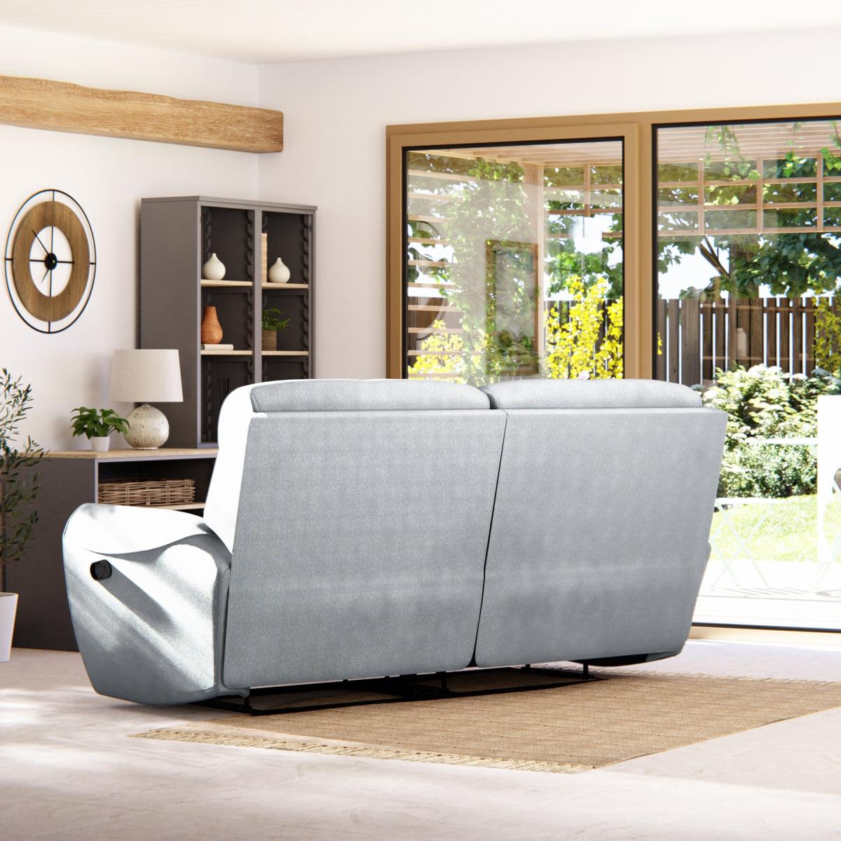 Wareham 3 Seater Manual Recliner Sofa Sky – image 5