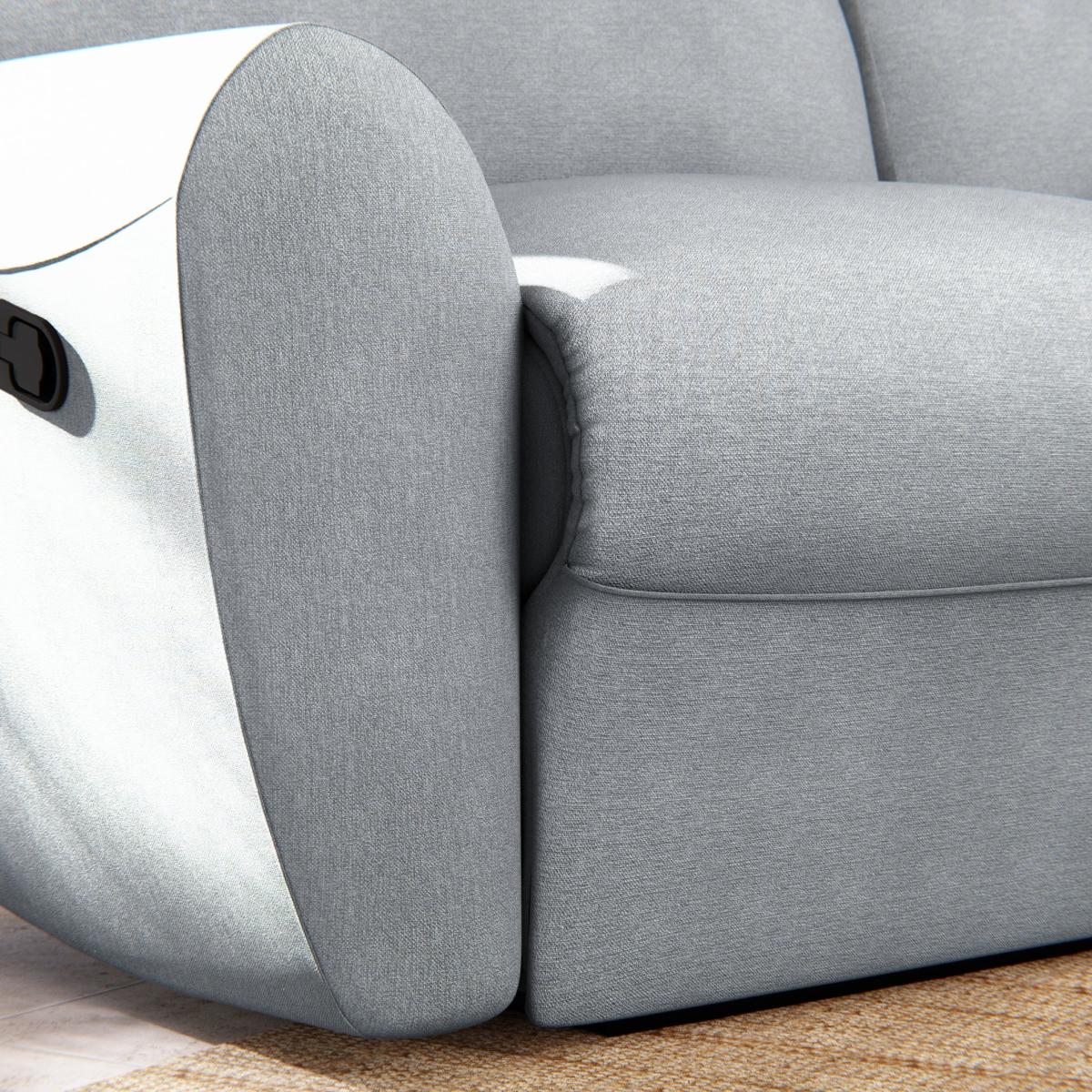 Wareham 3 Seater Manual Recliner Sofa Sky – image 8