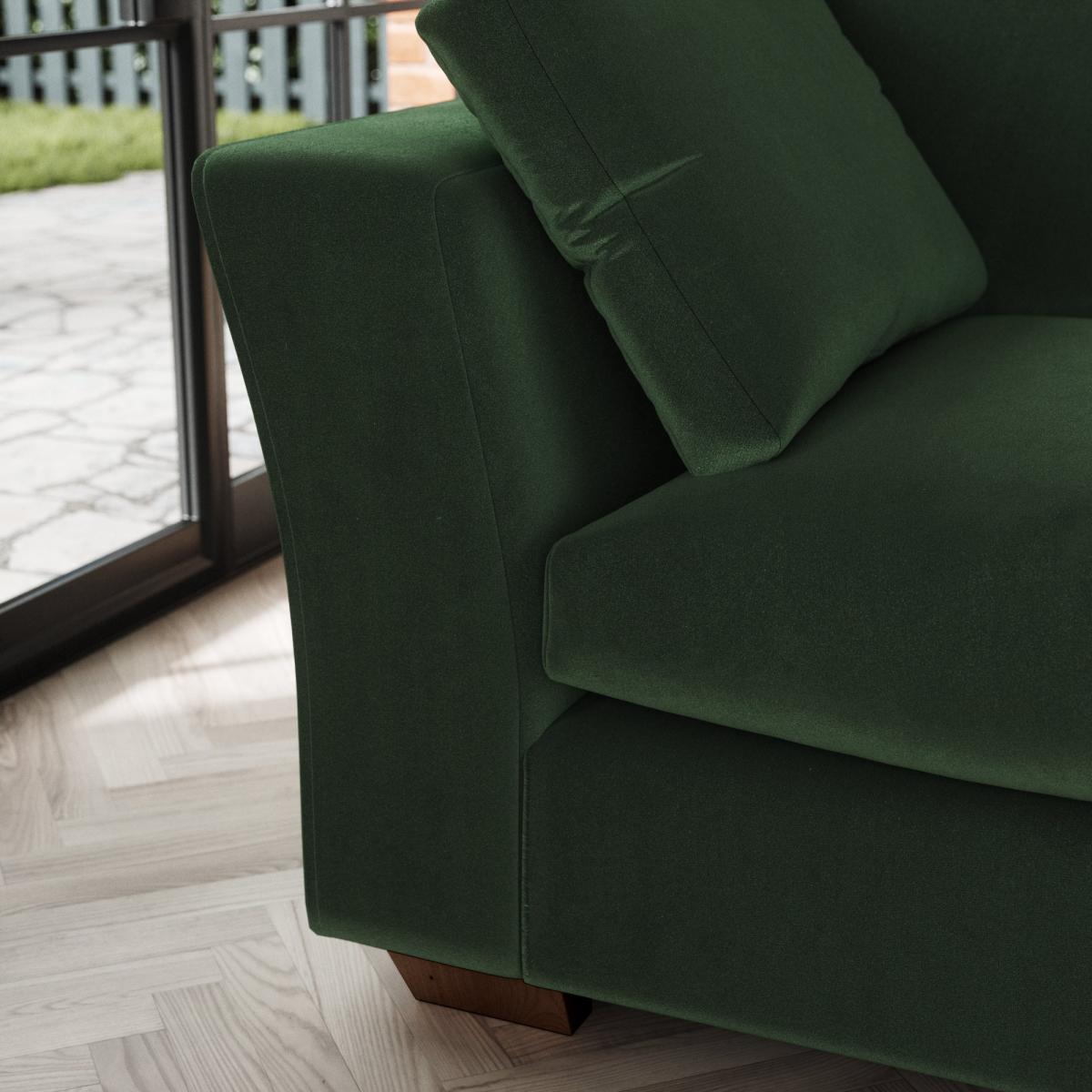 Blakeney 3 Seater Sofa Cosy Velvet Bottle Green – image 5