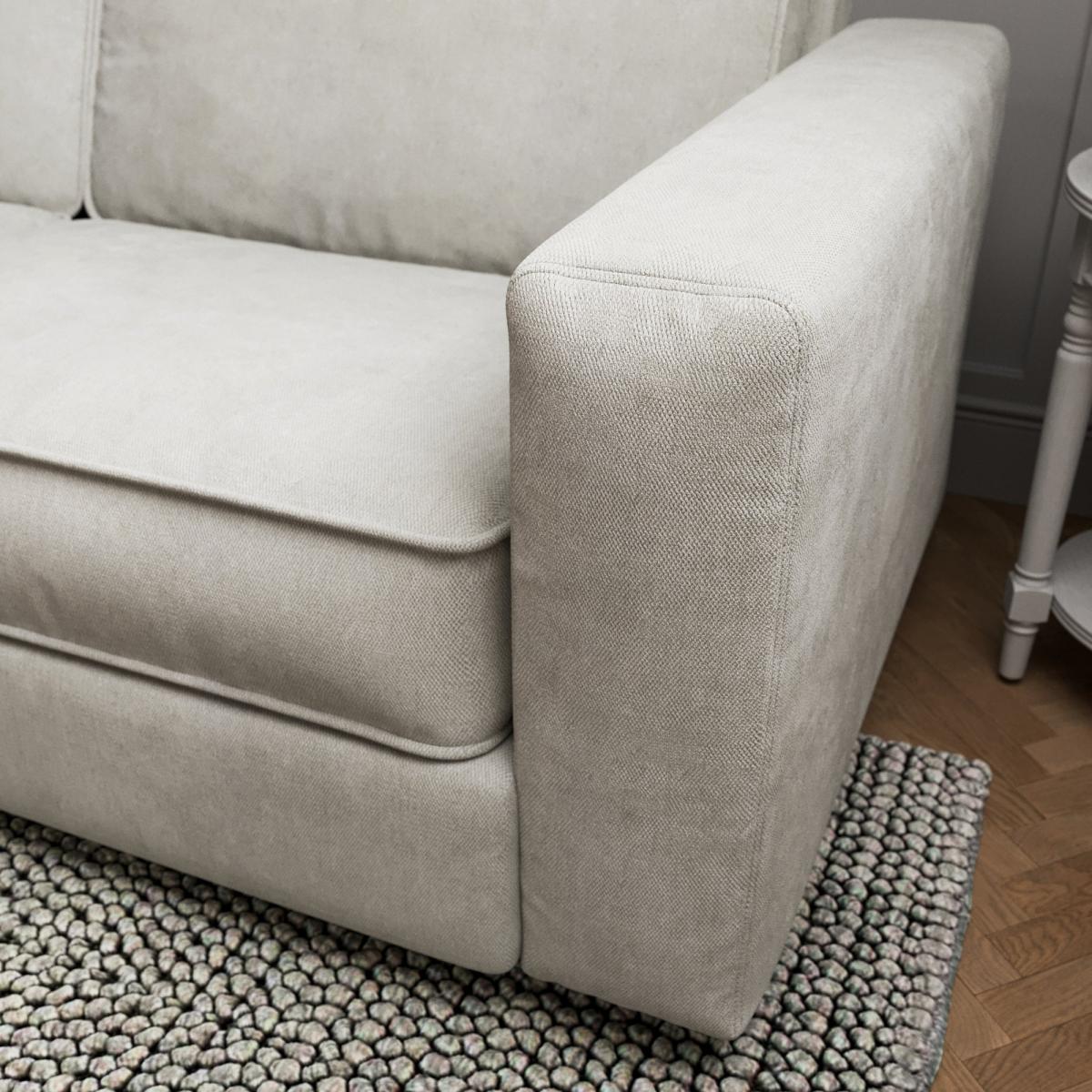 Claude Tonal Chenille 3 Seater Sofa Natural Chenille – image 3