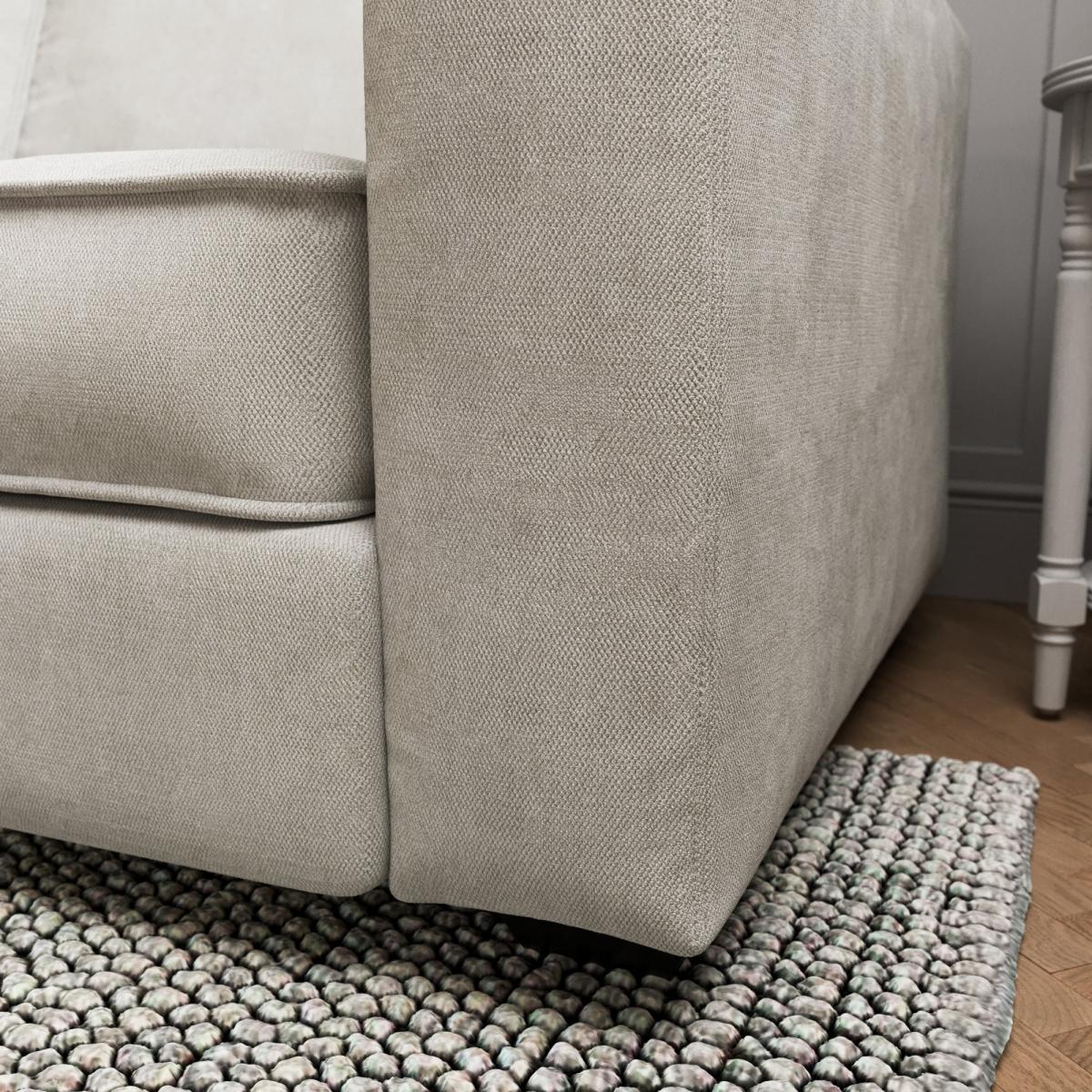 Claude Tonal Chenille 3 Seater Sofa Natural Chenille – image 4