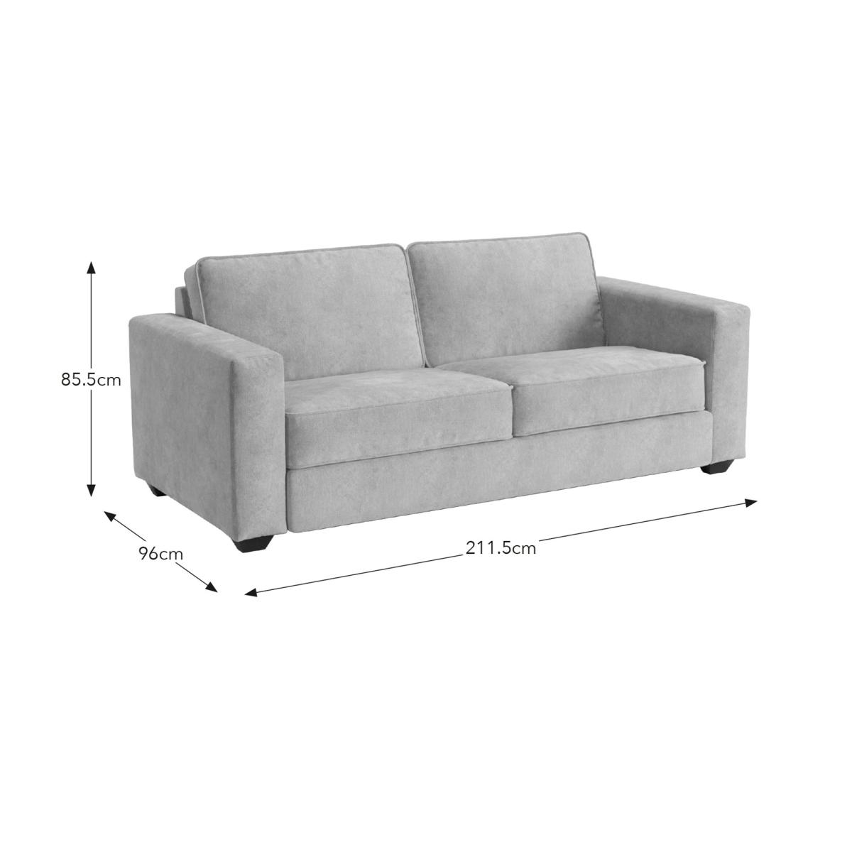 Claude Tonal Chenille 3 Seater Sofa Natural Chenille – image 6