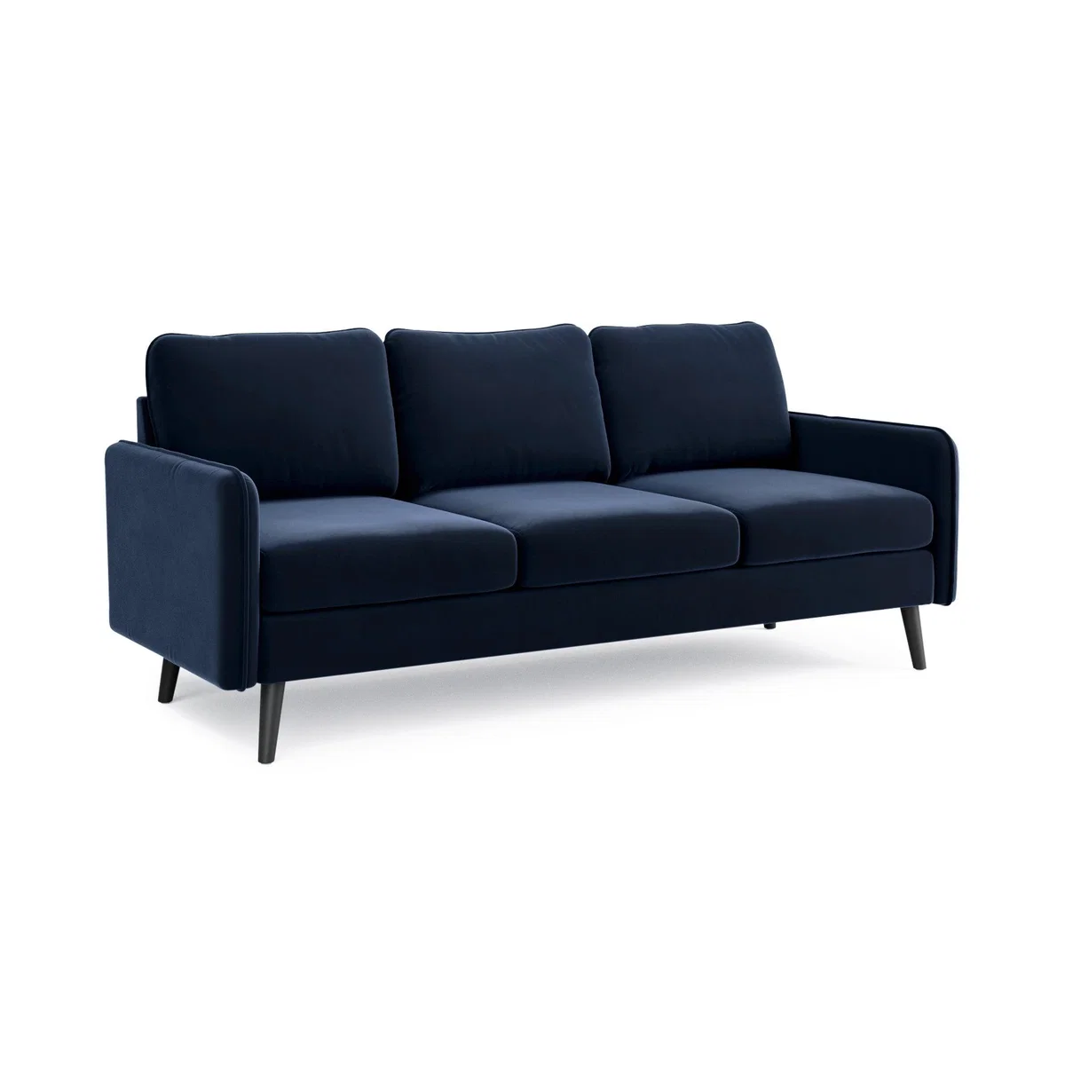 Milton Velvet 3 Seater Sofa in a Box Navy Blue – image 2