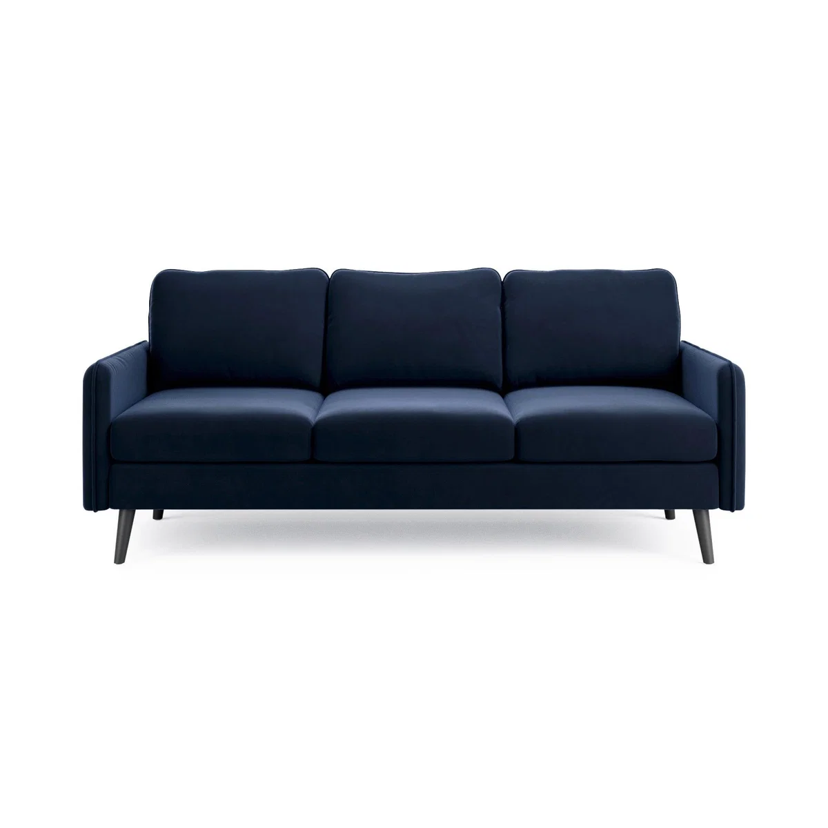 Milton Velvet 3 Seater Sofa in a Box Navy Blue – image 3