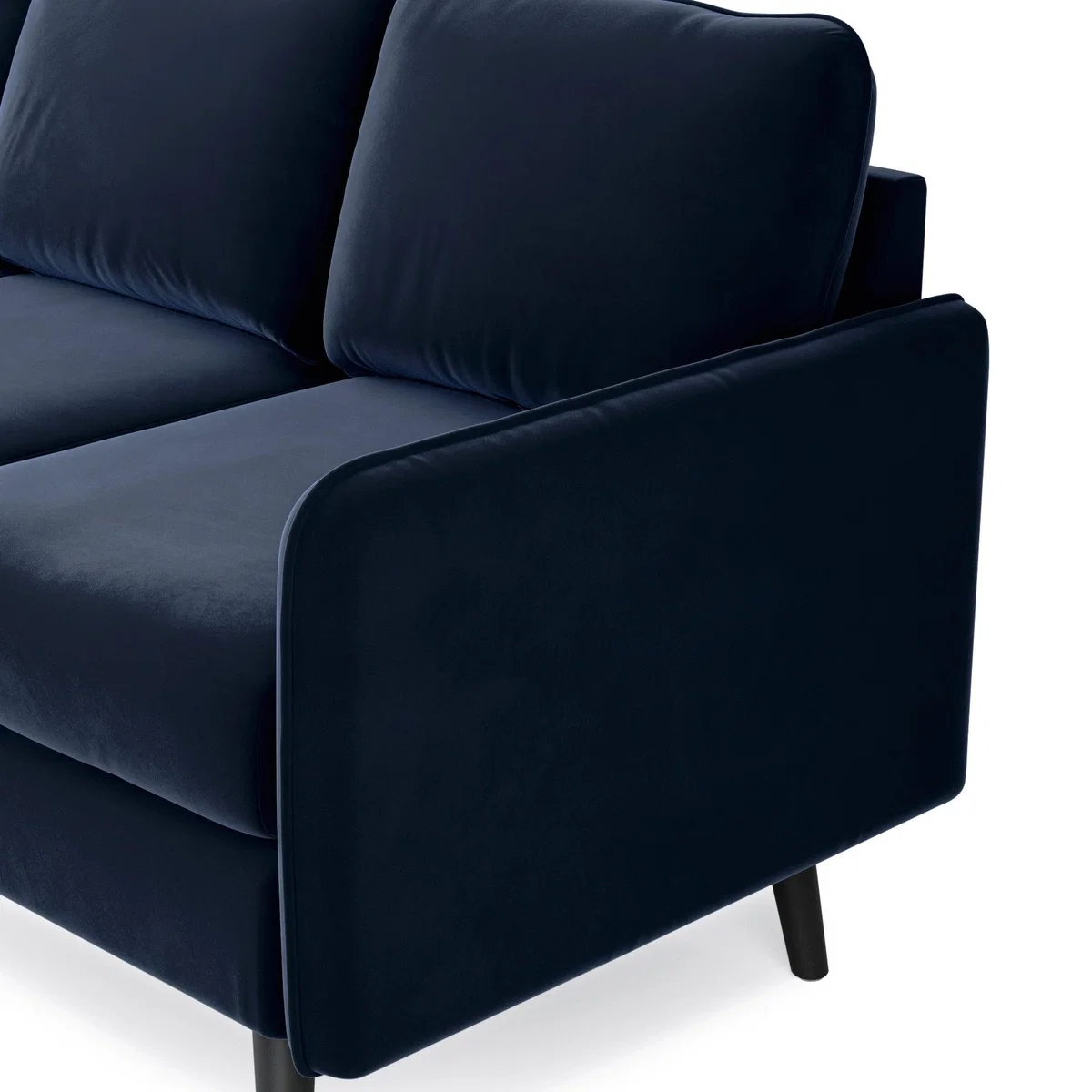Milton Velvet 3 Seater Sofa in a Box Navy Blue – image 7