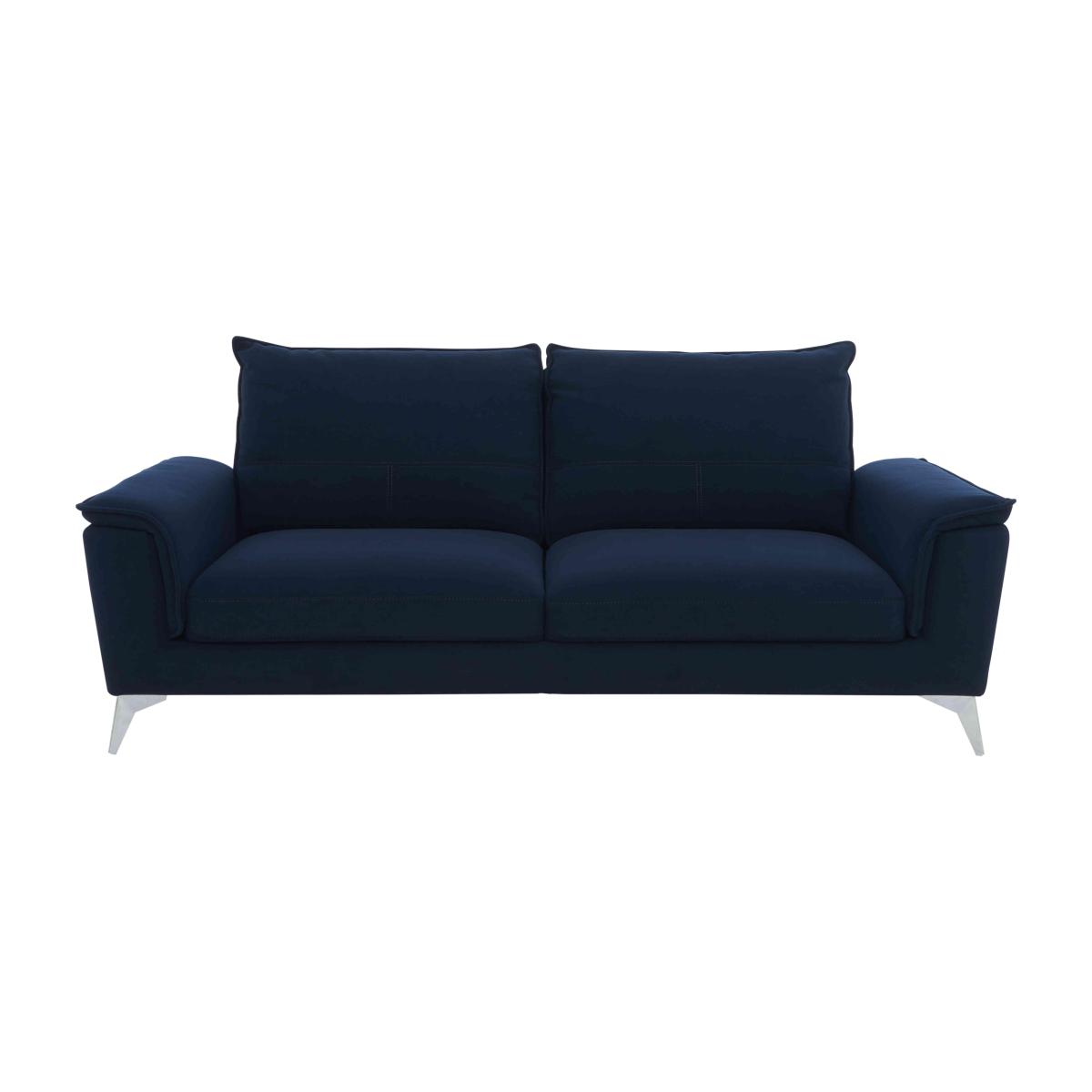 Monaco 3 Seater Fabric Sofa - Velvet Navy