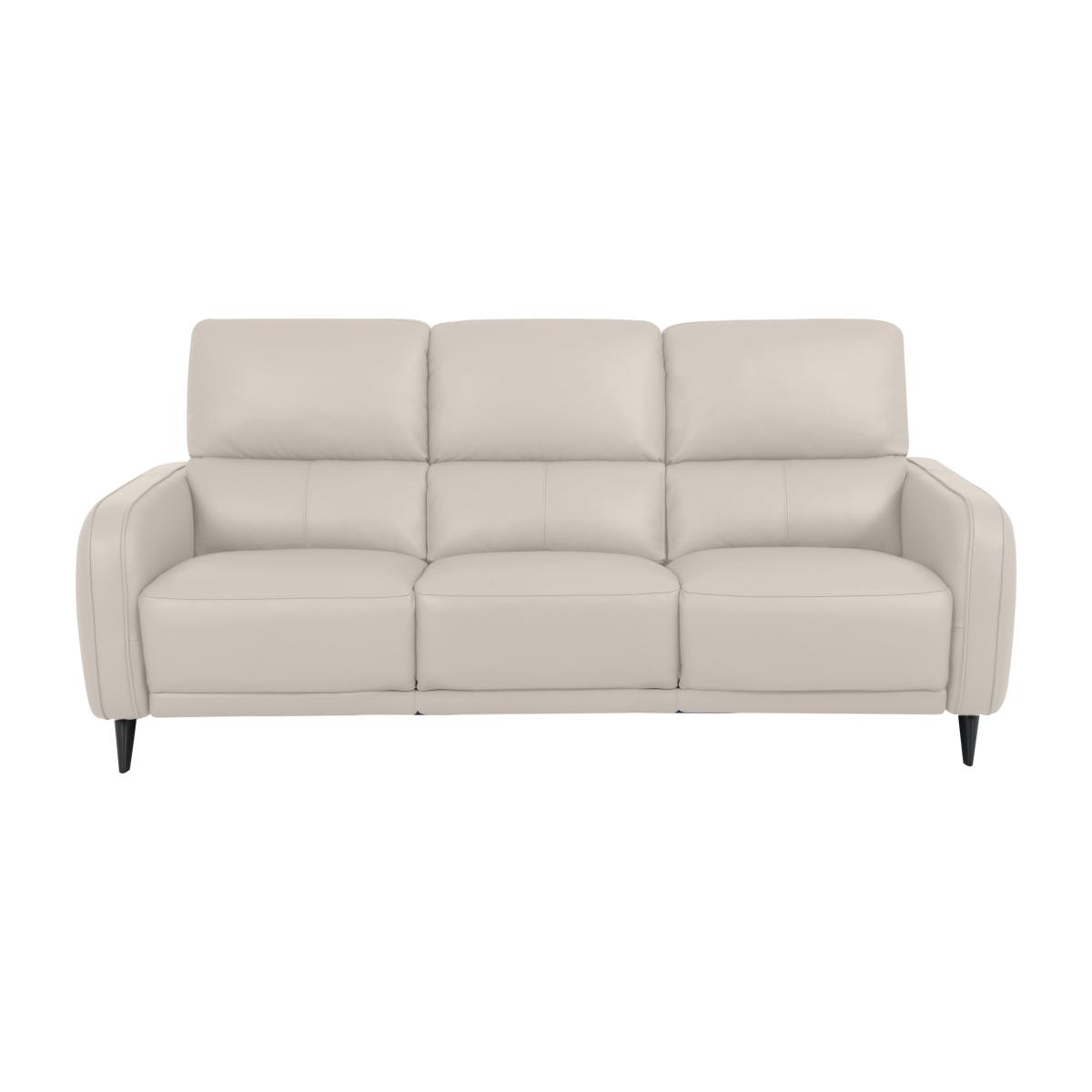Domicil - Logan 3 Seater Leather Sofa - NN Frost