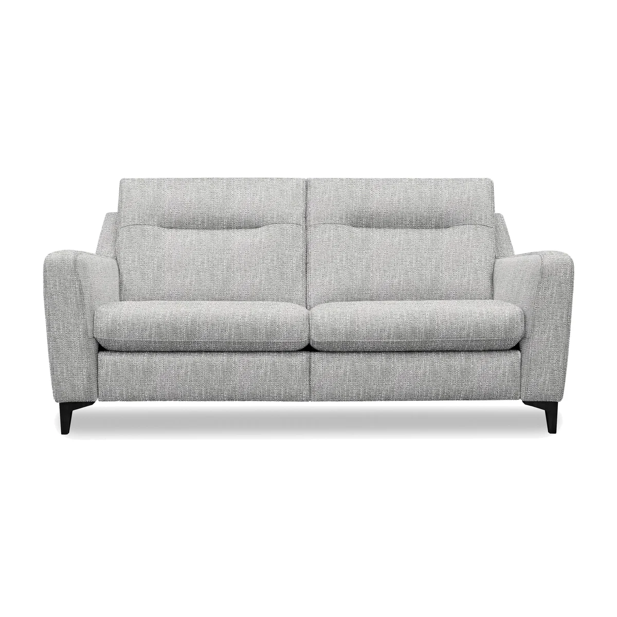 G Plan - Arlo 3 Seater Fabric Sofa - No Recliner - Libby Cloud with Ebony Feet