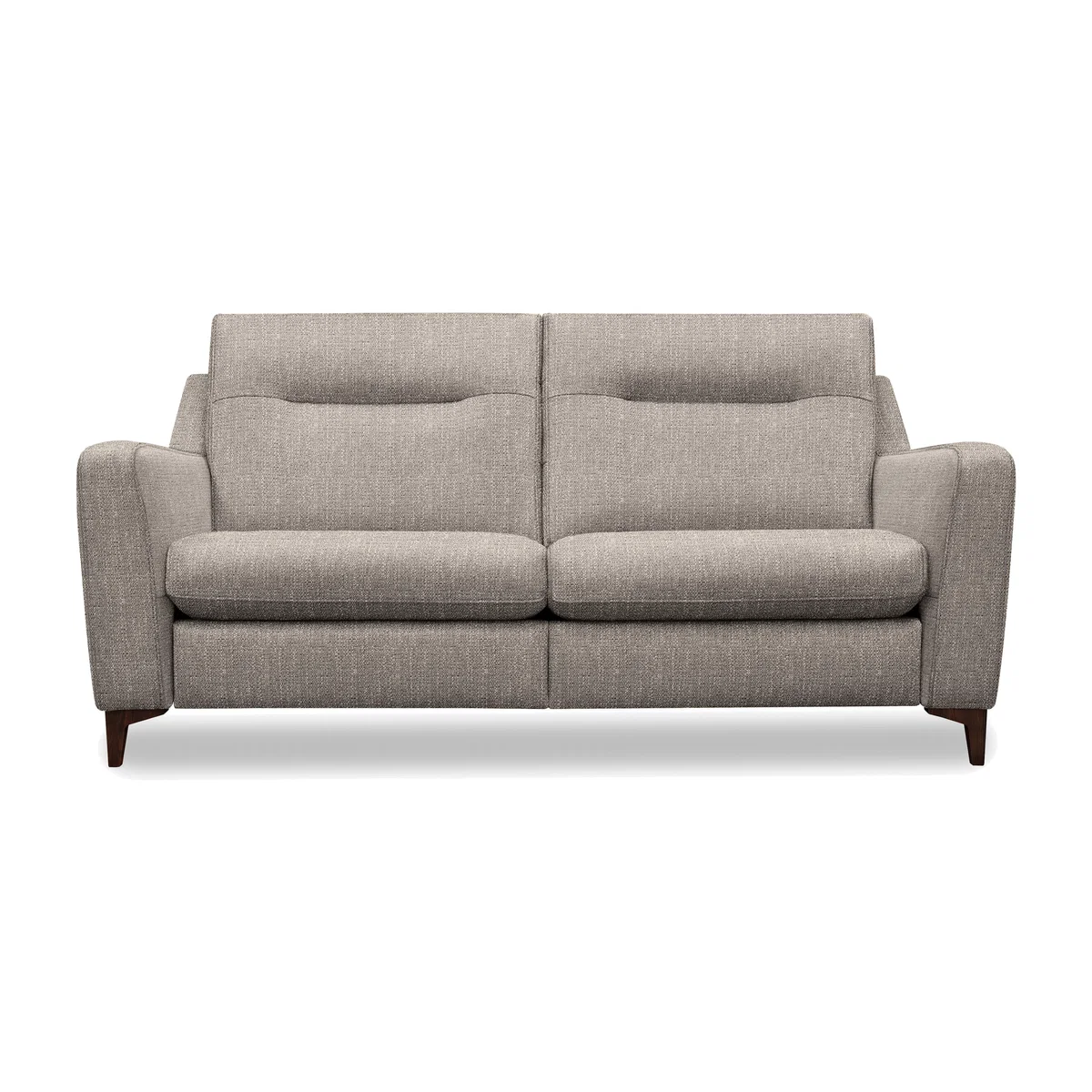 G Plan - Arlo 3 Seater Fabric Sofa - No Recliner - Libby Sand with Walnut Feet