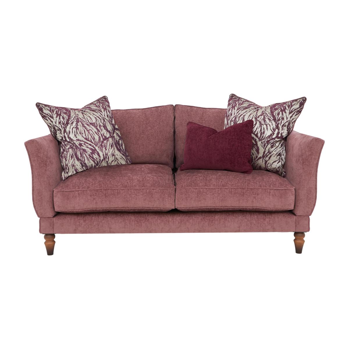 Boutique Chatterley 3 Seater Sofa with Knole Arms - Bolero Mulberry with Walnut Feet – image 1