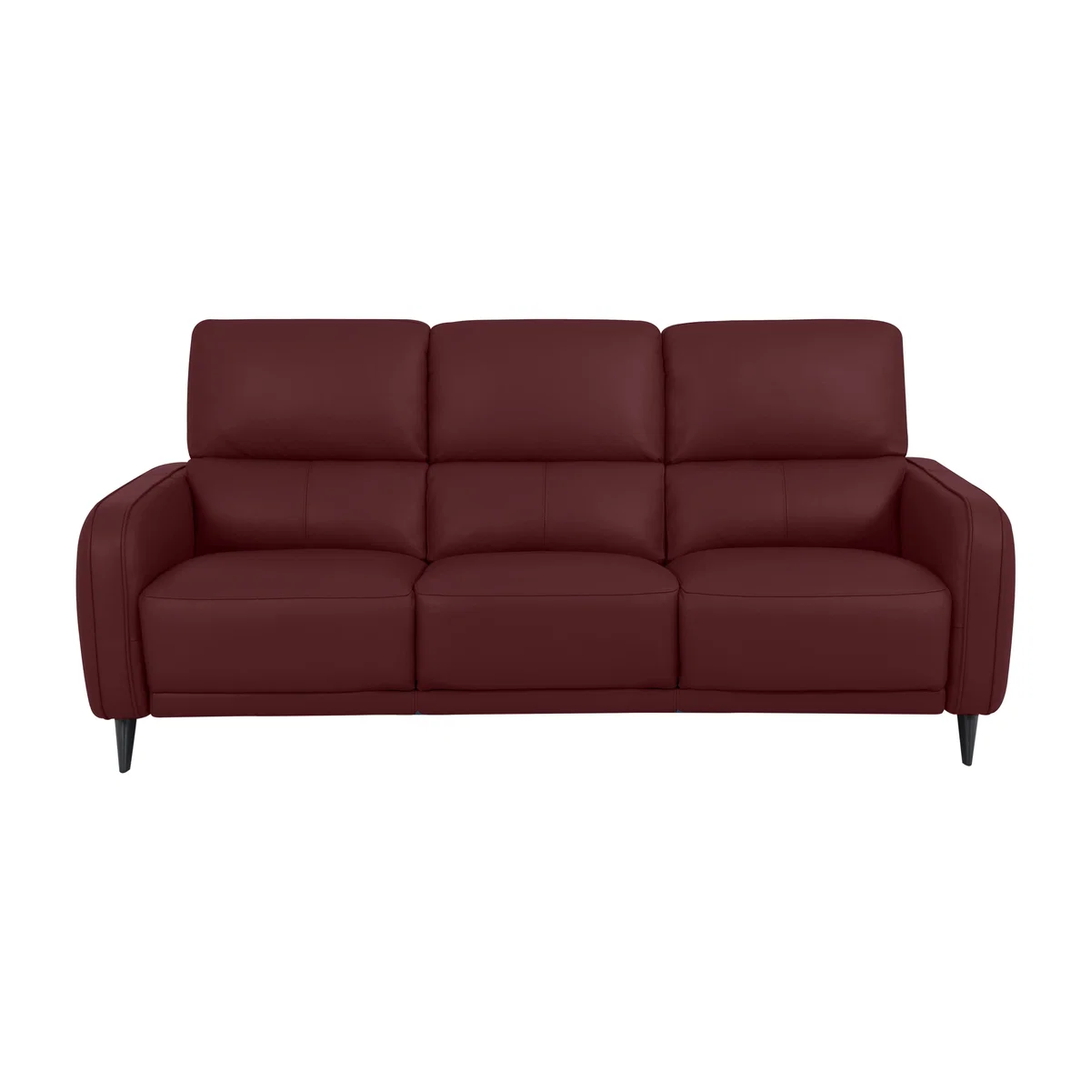 Domicil - Logan 3 Seater Leather Sofa - Burgundy