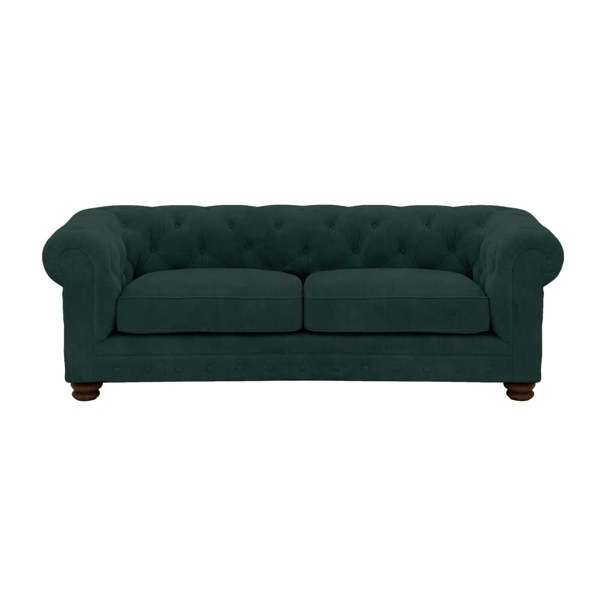 Alexander and James - Chesterfield Collection Hugo 3 Seater Fabric Sofa - Honeycreeper - Dark Feet