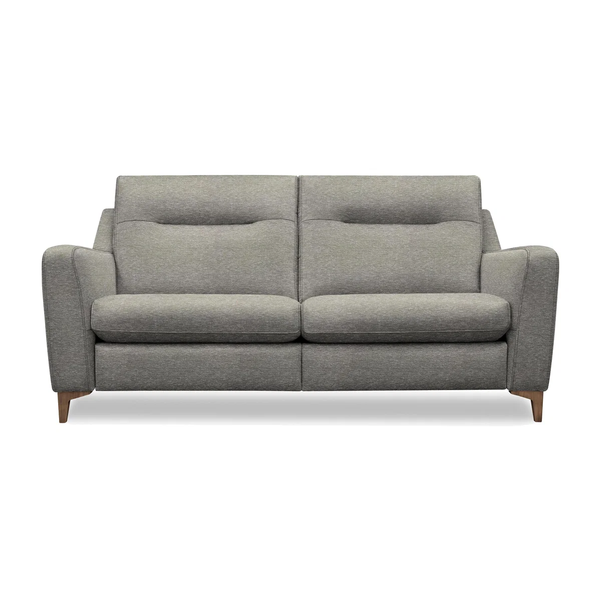 G Plan - Arlo 3 Seater Fabric Sofa - No Recliner - Mirage Slate with Walnut Feet