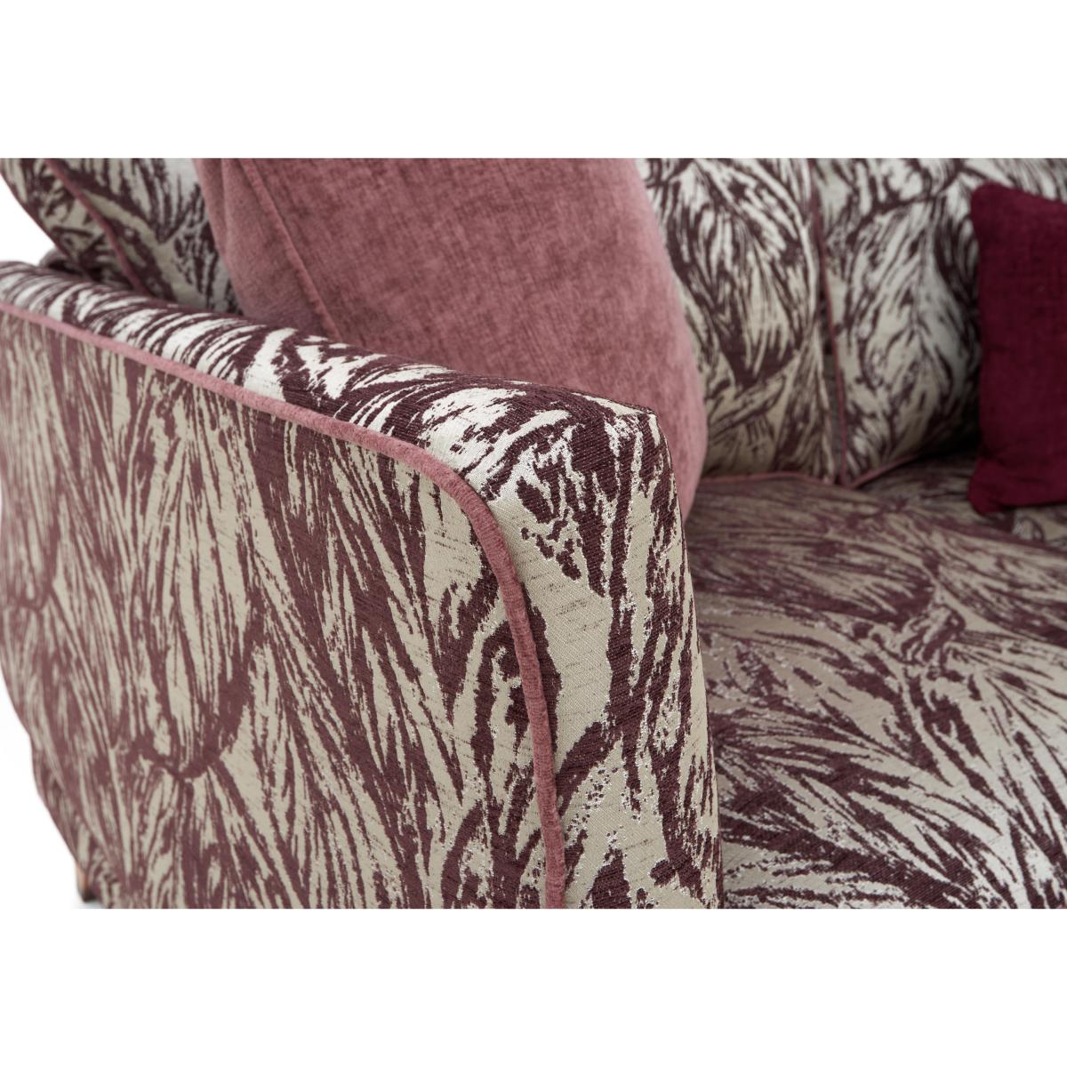 Boutique Chatterley 3 Seater Sofa - Canopy Mulberry with Walnut Legs – image 6