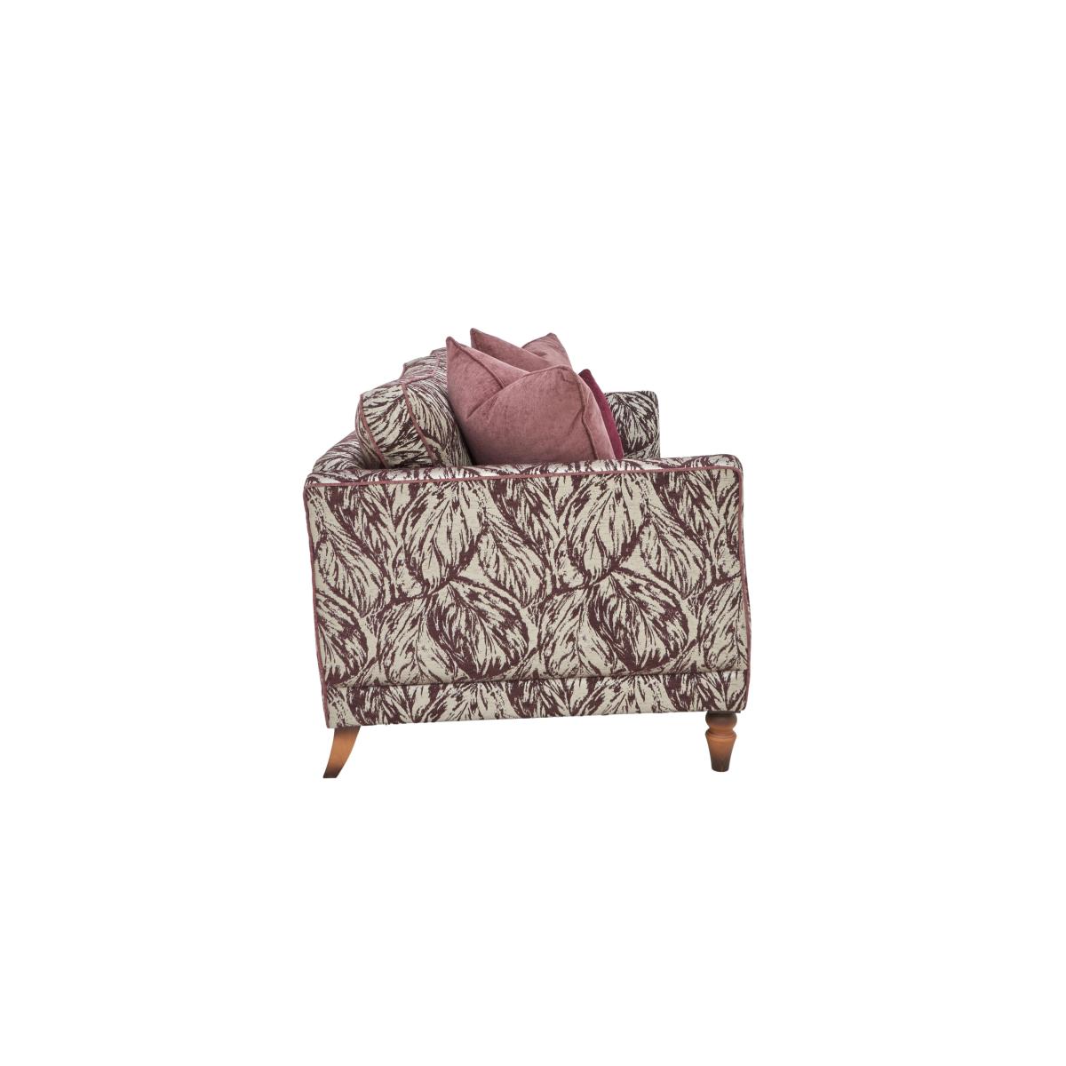 Boutique Chatterley 3 Seater Sofa - Canopy Mulberry with Walnut Legs – image 8