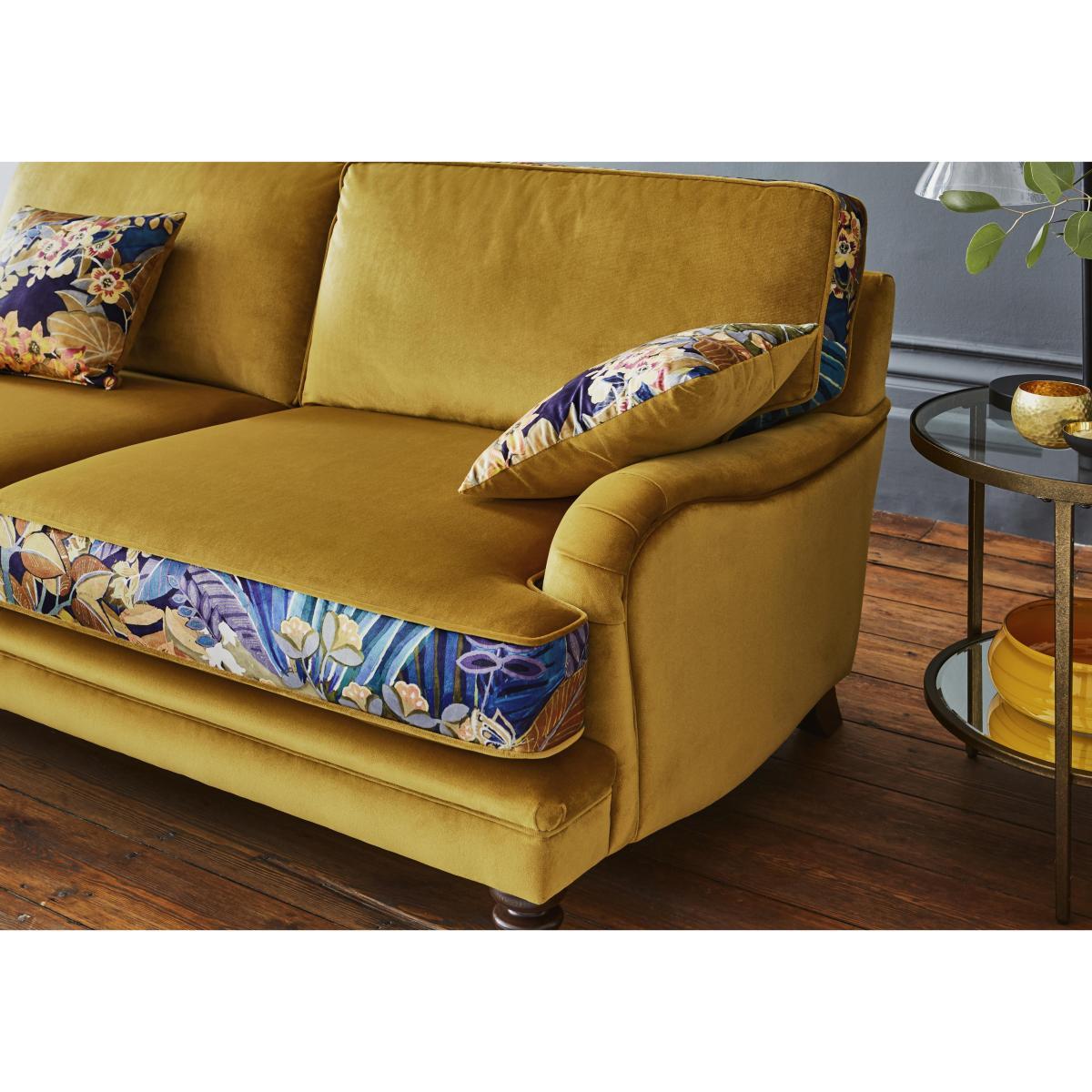 The Botanical Collection Tropicana 3 Seater Fabric Patterned Sofa - Grey – image 4