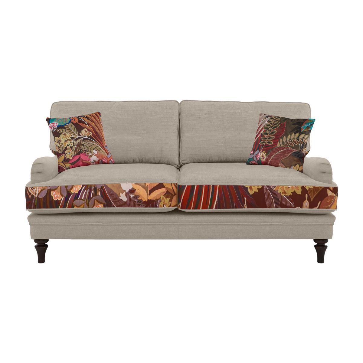The Botanical Collection Tropicana 3 Seater Fabric Patterned Sofa - Grey – image 1