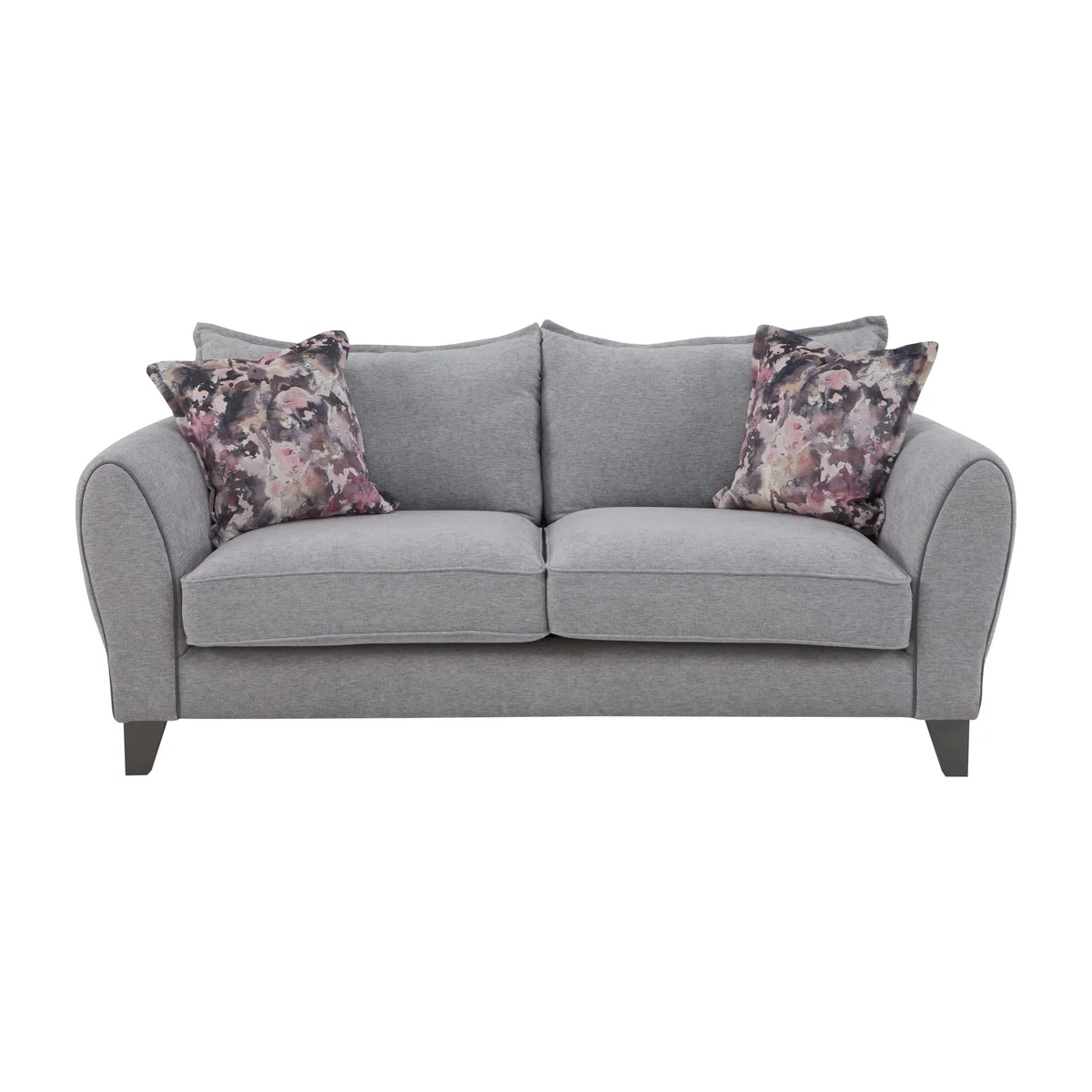 Fleur 3 Seater Fabric Sofa - Grey – image 1
