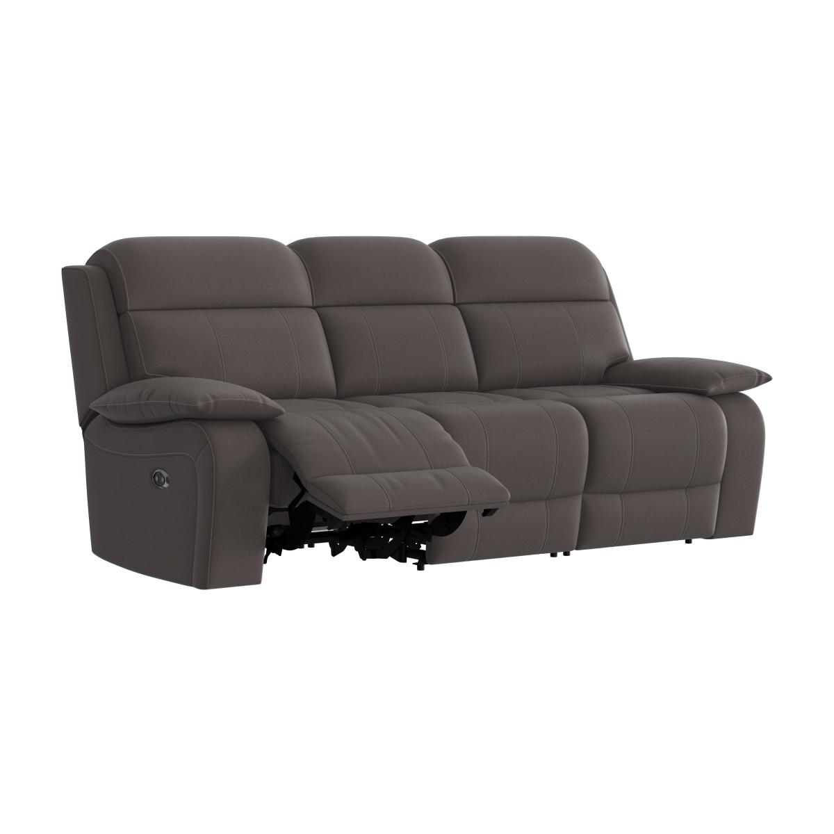 Moreno 3 Seater Fabric Power Recliner Sofa with Power Headrests - White – image 7