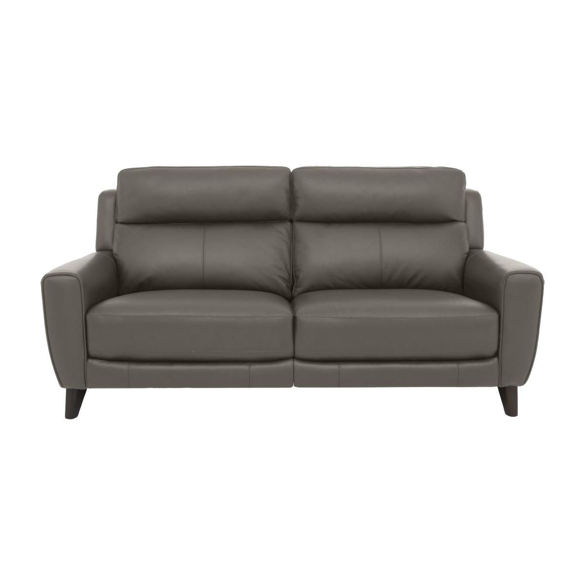 Comfort Story - Zen 3 Seater Leather Power Recliner Sofa with Headrests and Power Lumbar - Elephant