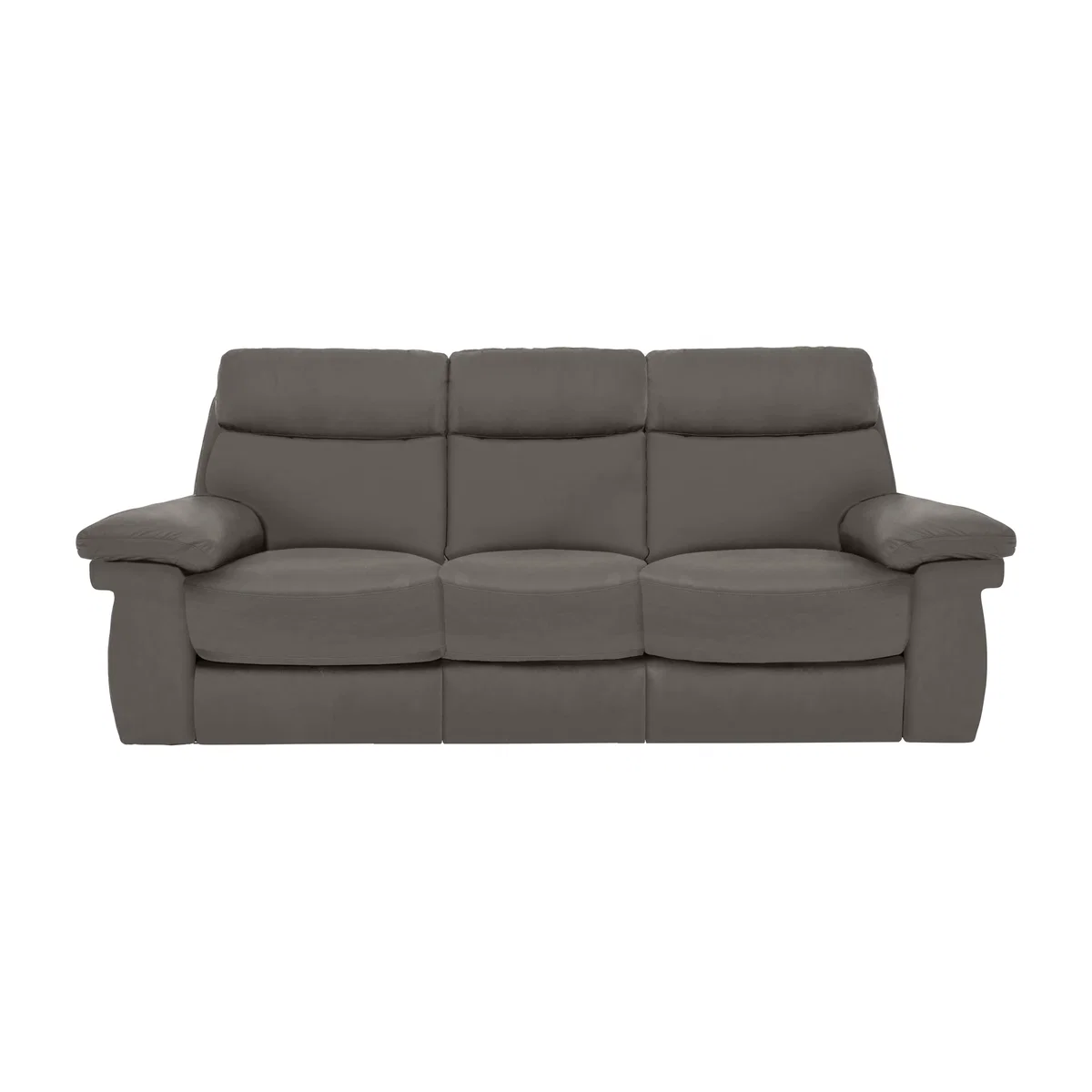 Comfort Story - Serene 3 Seater Leather Power Recliner Sofa with Drop Down Table - Elephant