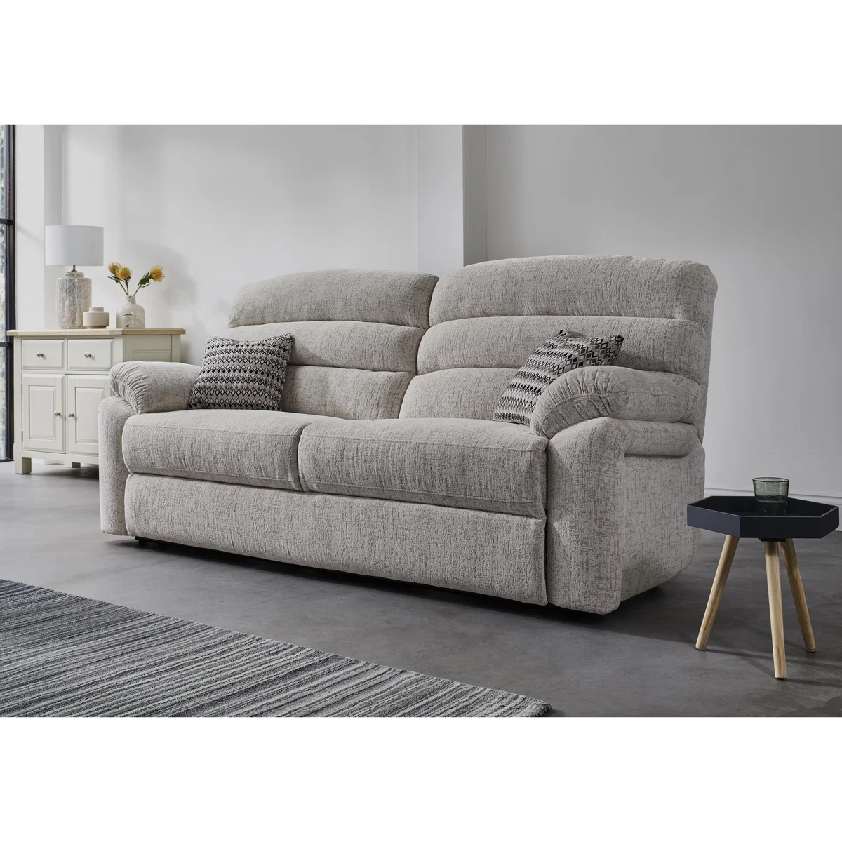 Comfort Story - Page 3 Seater Fabric Power Recliner Sofa – image 2