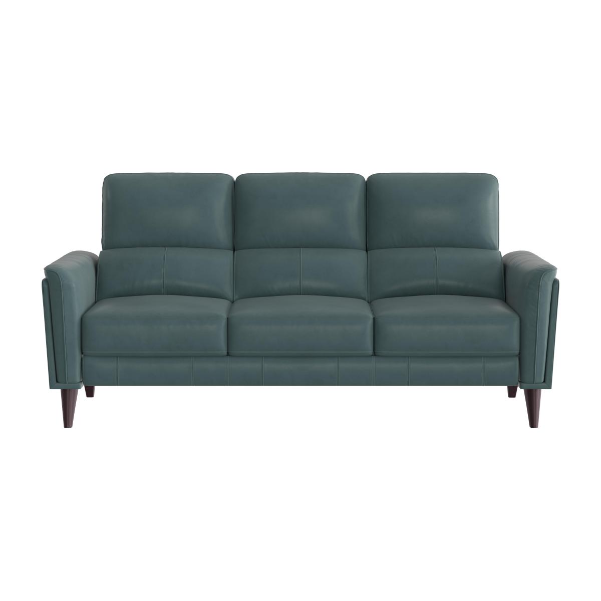 Compact Collection Klein 3 Seater BV Leather Sofa - BV Lake Green
