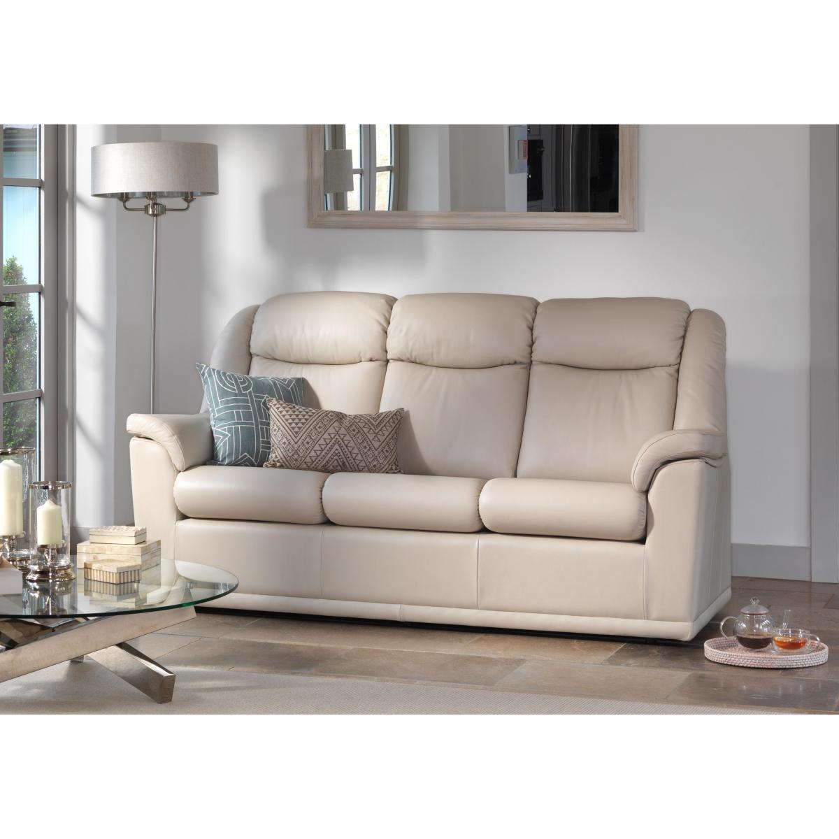 G Plan - Milton 3 Seater Leather Power Recliner Sofa - Grey – image 2