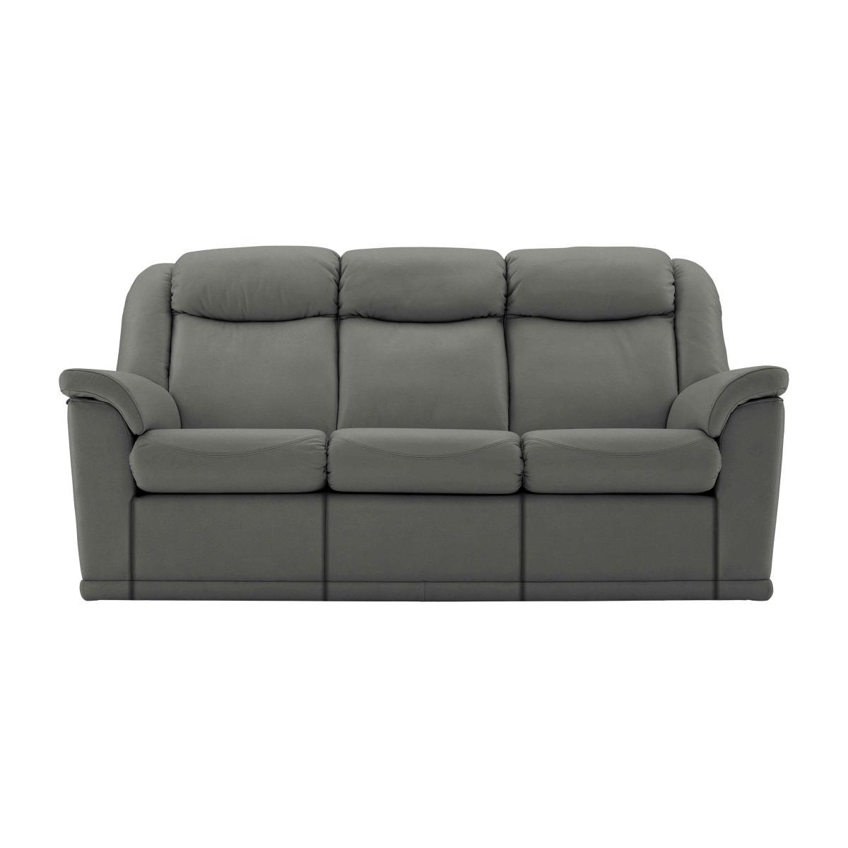 G Plan - Milton 3 Seater Leather Power Recliner Sofa - Grey – image 1