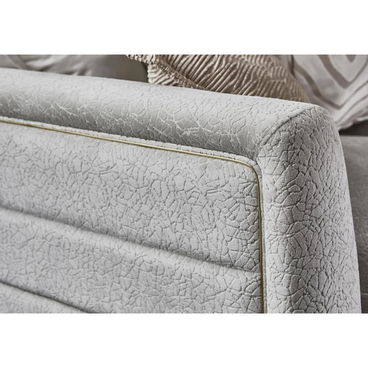Boutique Lavish Fabric 3 Seater Scatter Back Sofa - Beige – image 4