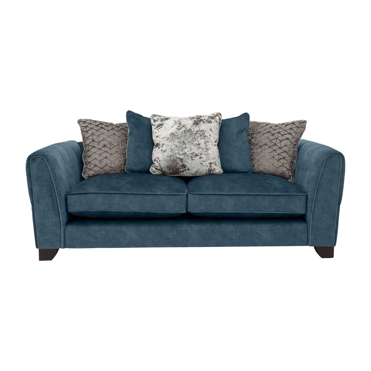 Ariana 3 Seater Fabric Pillow Back Sofa - Dapple Ocean – image 1