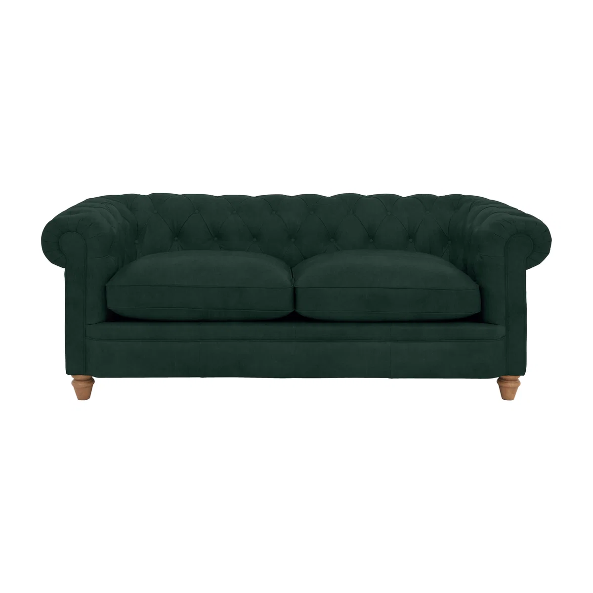 Alexander and James - Chesterfield Collection Ralph 3 Seater Fabric Sofa - Honeycreeper - Oak Feet