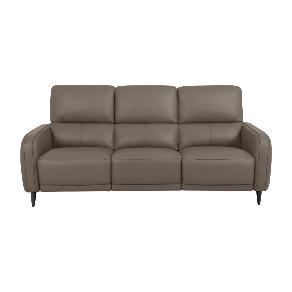 Domicil - Logan 3 Seater Leather Power Recliner Sofa - NP Pine Bark