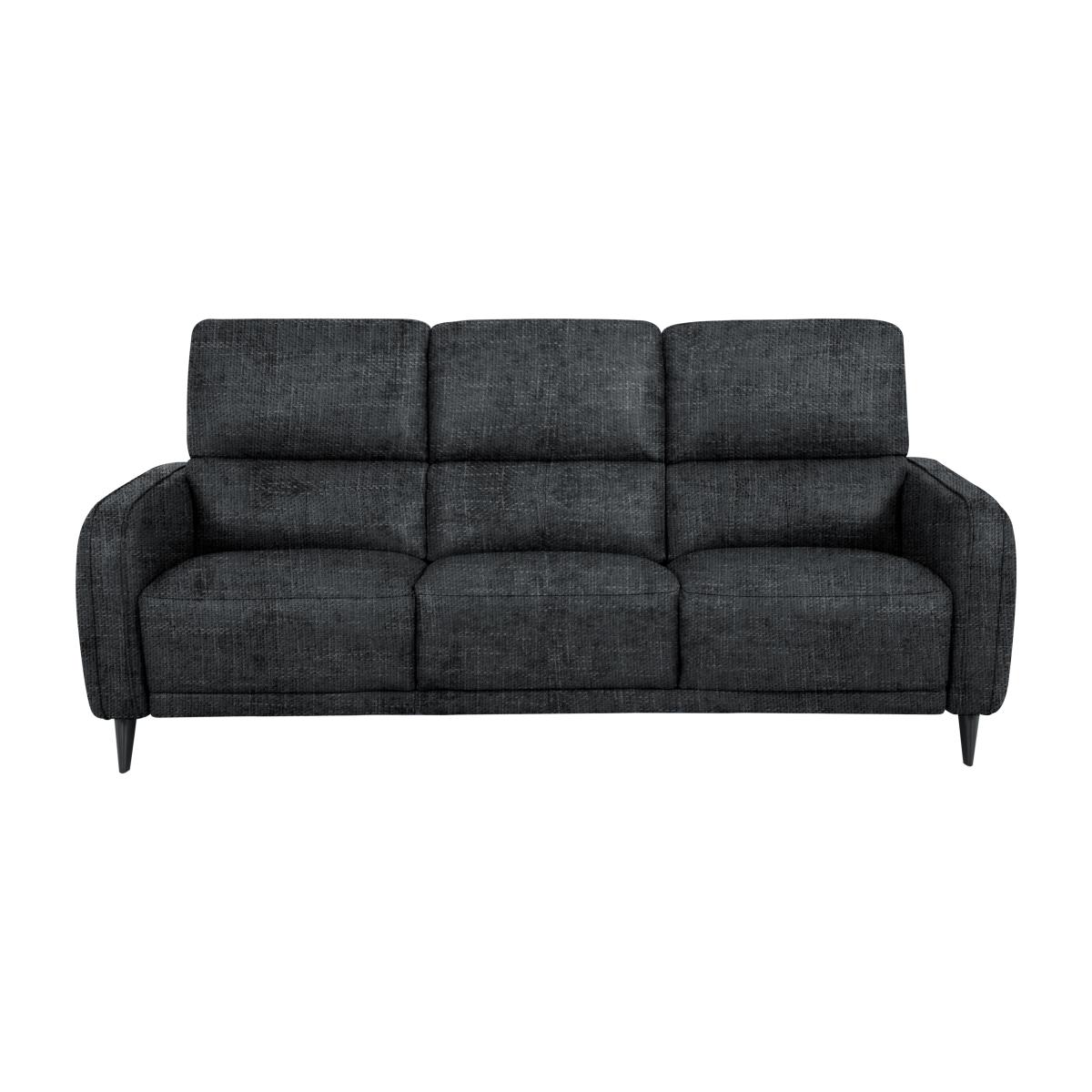Domicil - Logan 3 Seater Fabric Sofa - R460 Charcoal