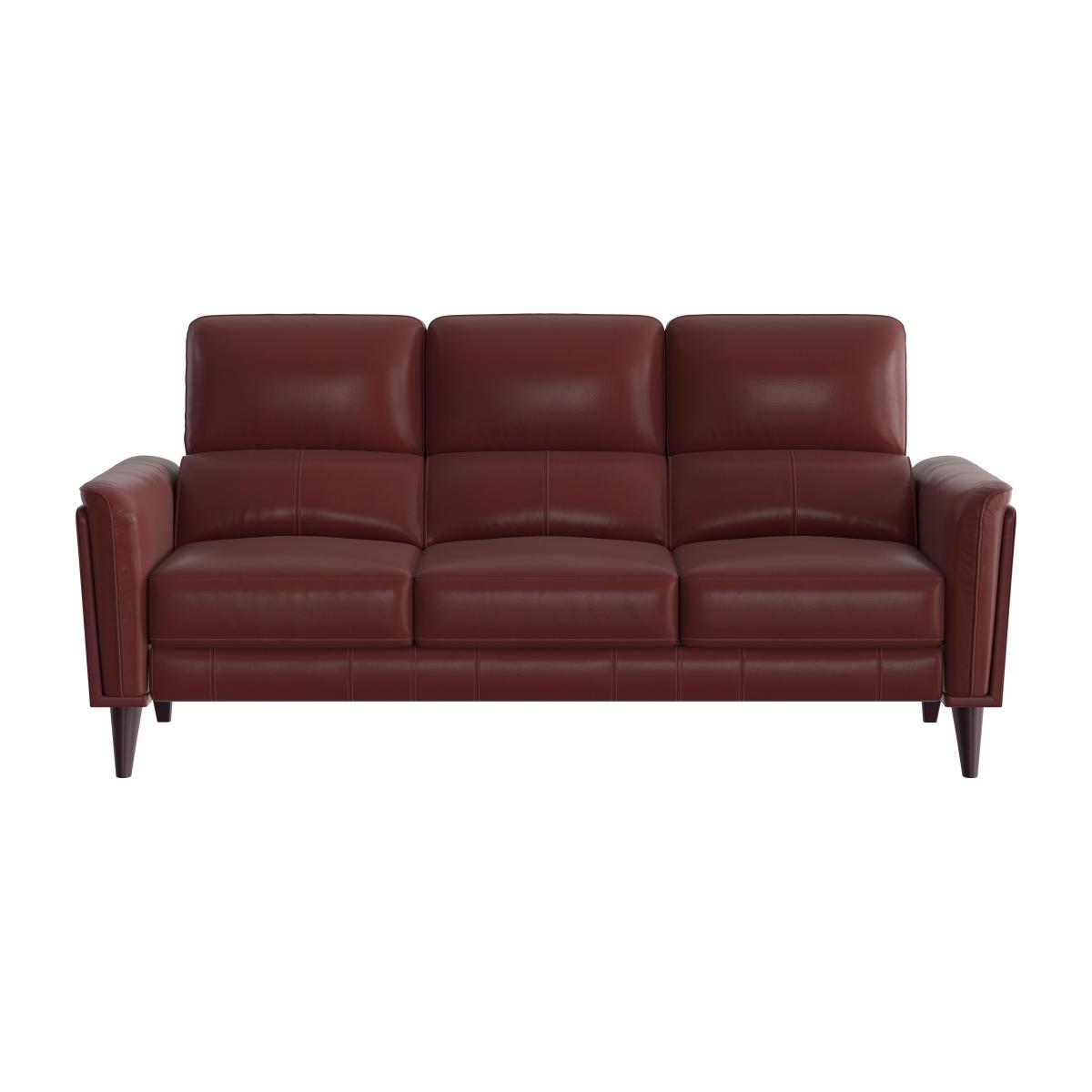 Compact Collection Klein 3 Seater NC Leather Sofa - NC Deep Red