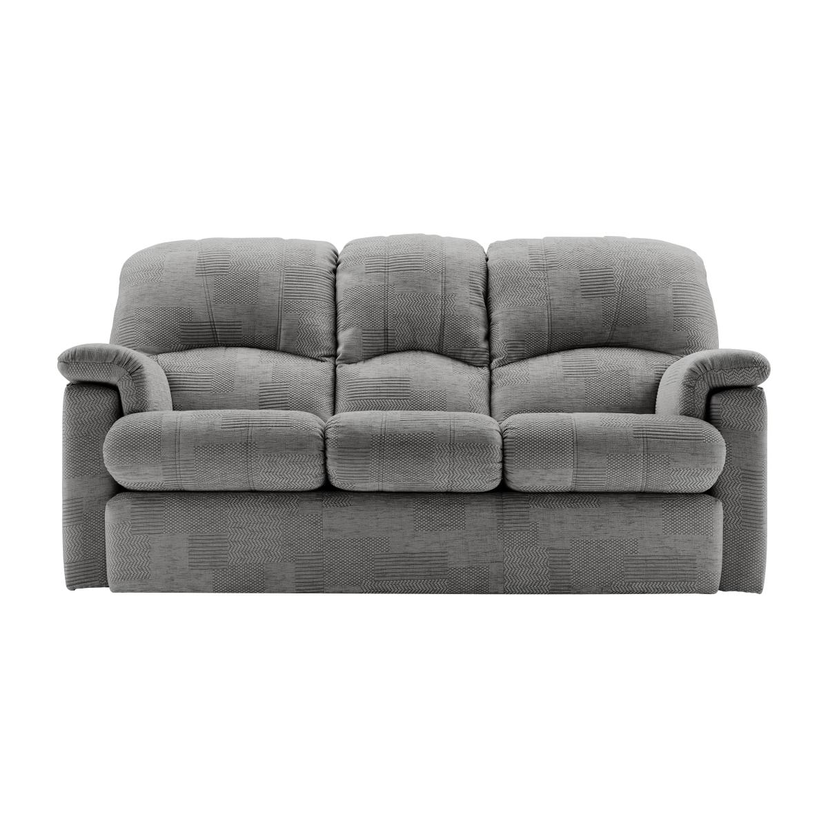 G Plan - Chloe Small Fabric 3 Seater Sofa - Checkers Smoke – image 1