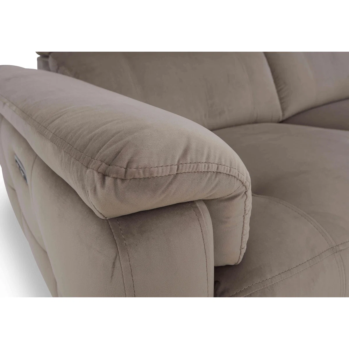 Moet 3 Seater Fabric Power Recliner Sofa with Telescopic Headrests and Smart Console - Heritage Saffron – image 4