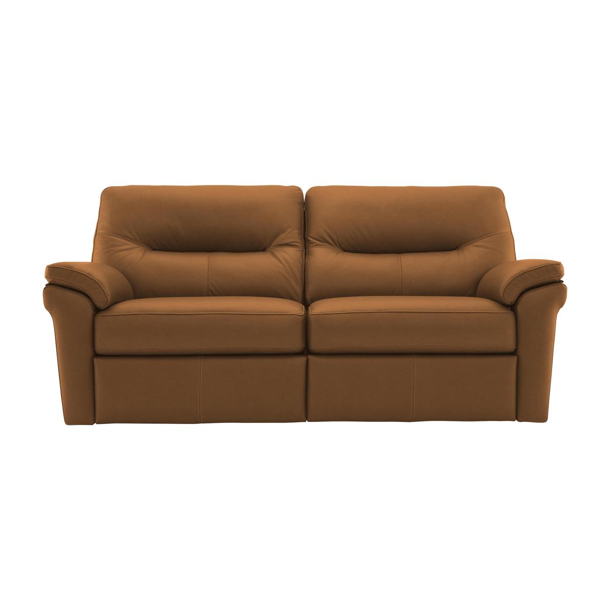 G Plan - Seattle 3 Seater Leather Power Recliner Sofa with Power Lumbar - Cambridge Tan