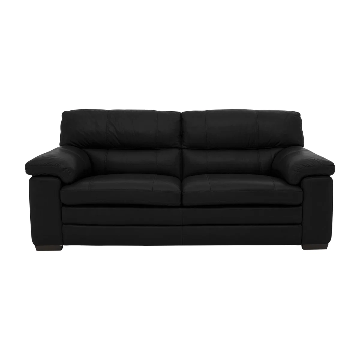 Cozee Leather 2.5 Seater Sofa - Black- World of Leather – image 1