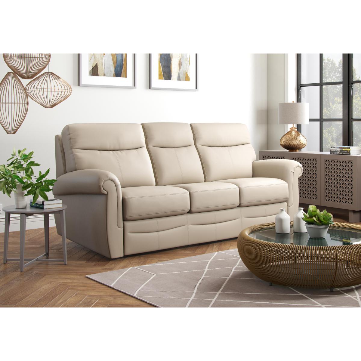 G Plan - Avon 3 Seater Leather Sofa - Grey – image 2