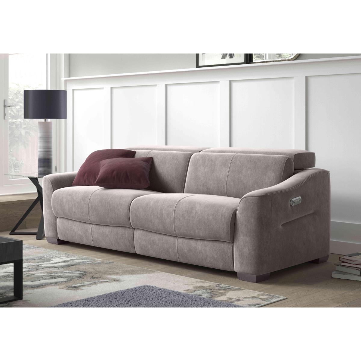 Xavier 3 Seater Fabric Recliner Sofa with Power Headrests – image 2