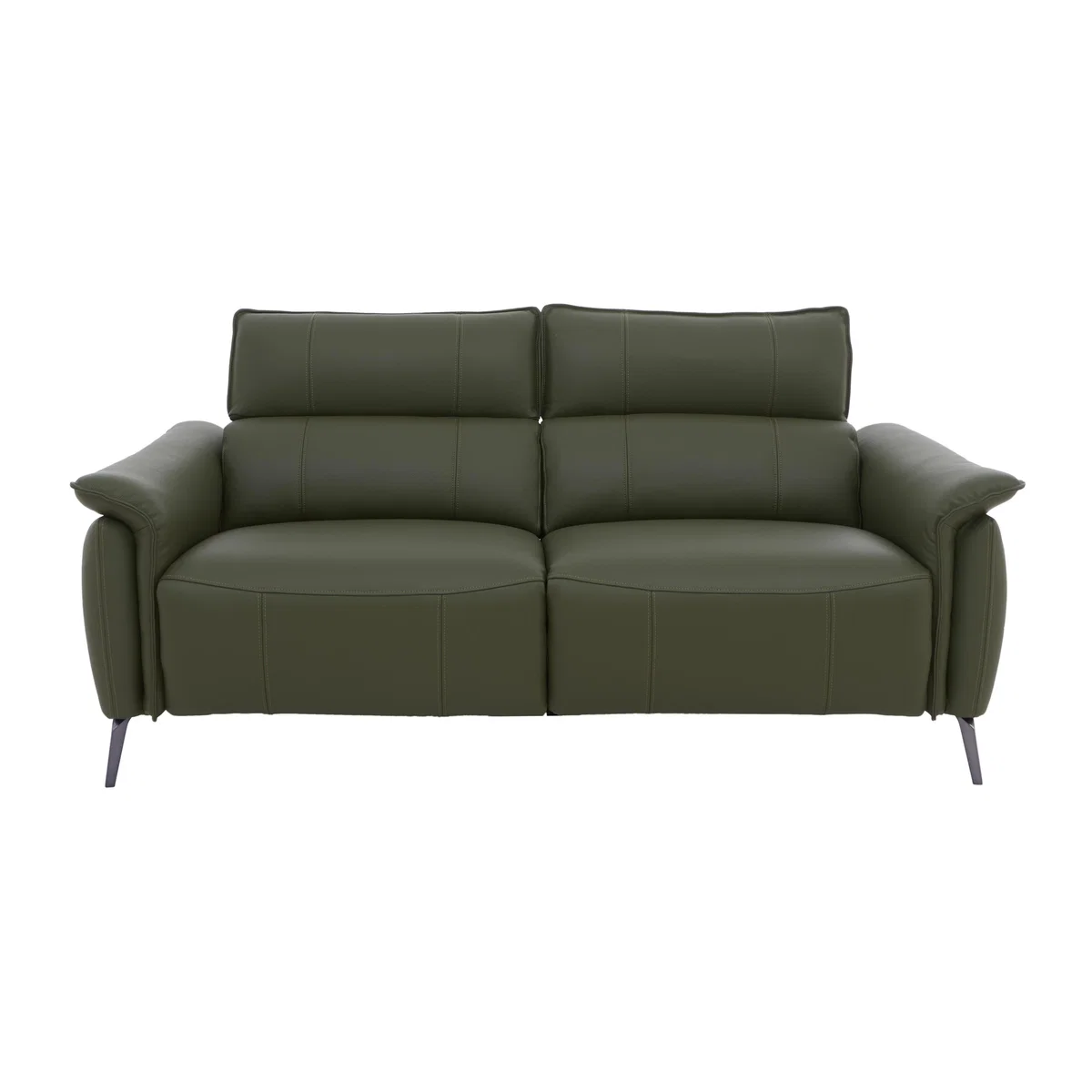 Jude 3 Seater Leather Power Recliner Sofa with Telescopic Headrests - Oslo Pine