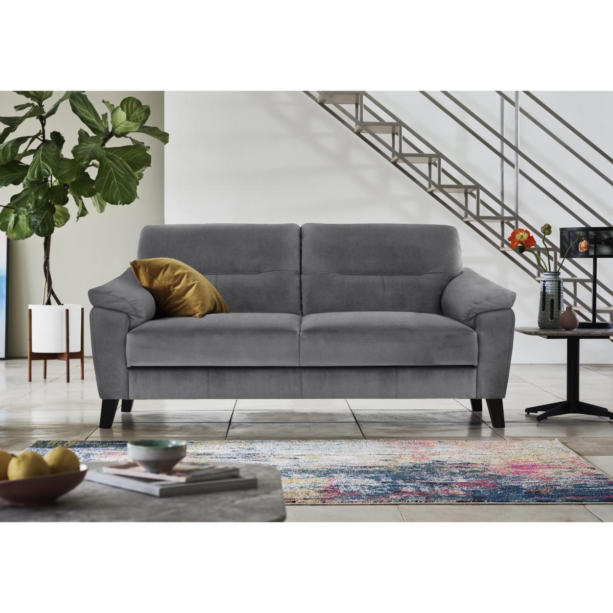 Serento 3 Seater Fabric Sofa - Grey – image 2