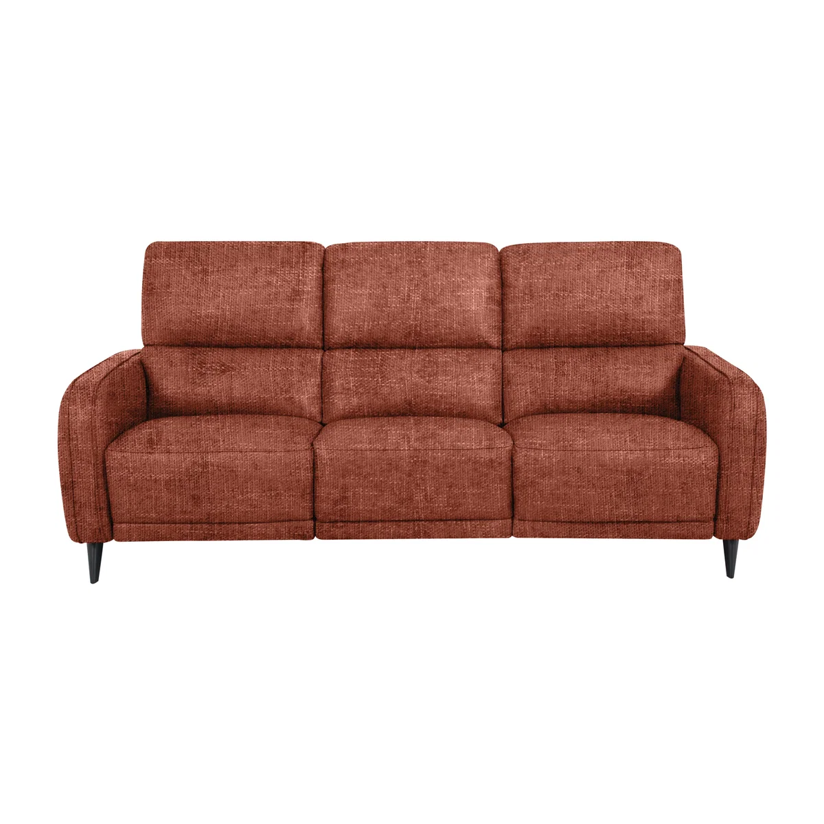 Domicil - Logan 3 Seater Fabric Power Recliner Sofa - Red Maple