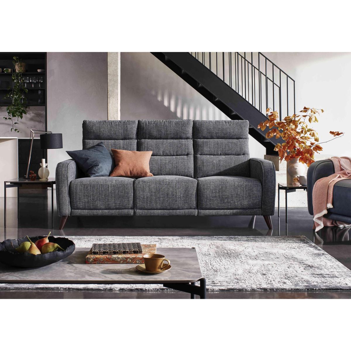 Quinn 3 Seater Fabric Sofa - Velvet Giallo – image 2