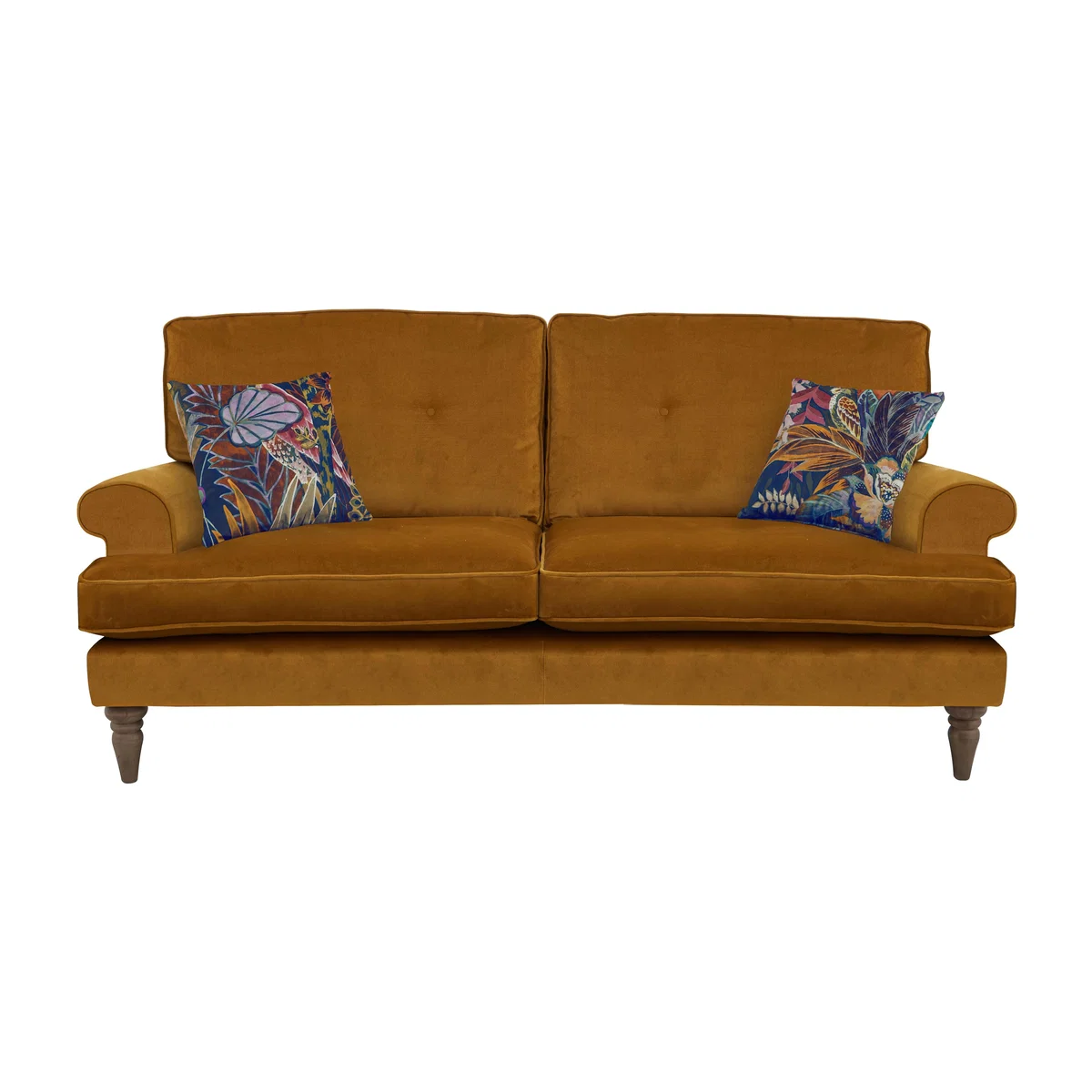 The Botanical Collection Paradiso 3 Seater Fabric Plain Sofa - Yellow – image 1