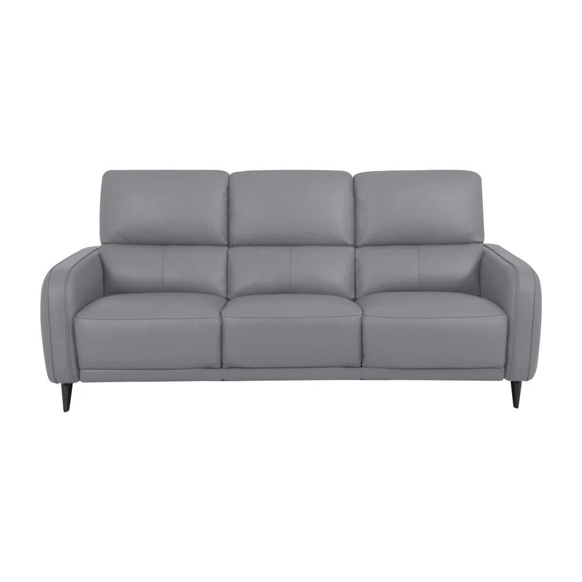 Domicil - Logan 3 Seater Leather Sofa - NP Paloma Grey