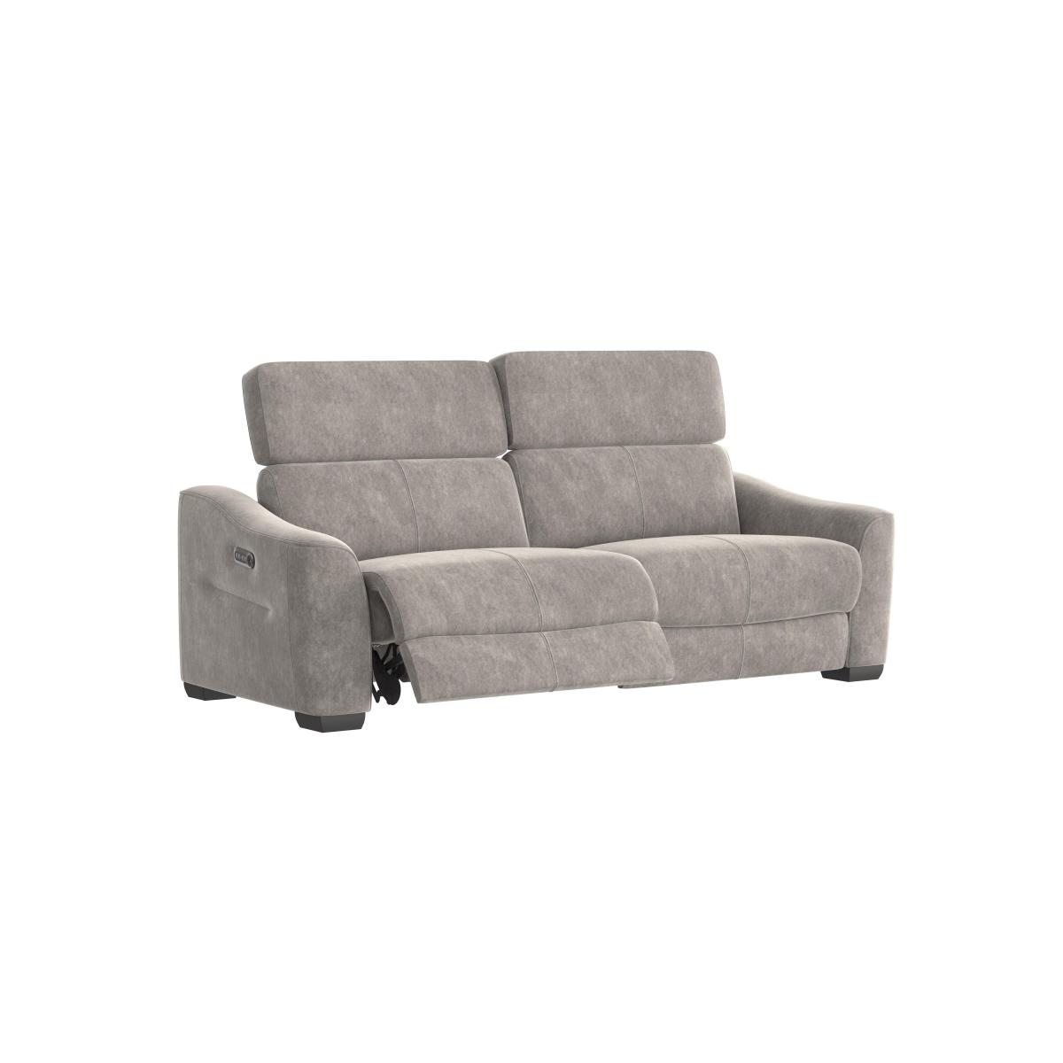 Xavier 3 Seater Fabric Sofa with Power Recliner - R16 Charcoal – image 5