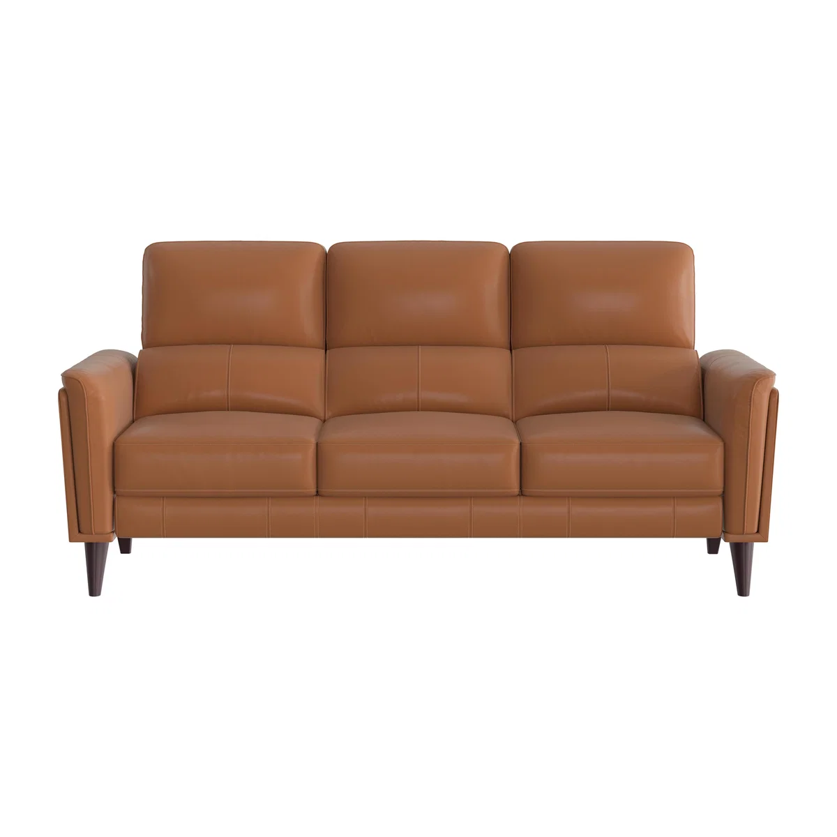 Compact Collection Klein 3 Seater NC Leather Sofa - Pecan Brown